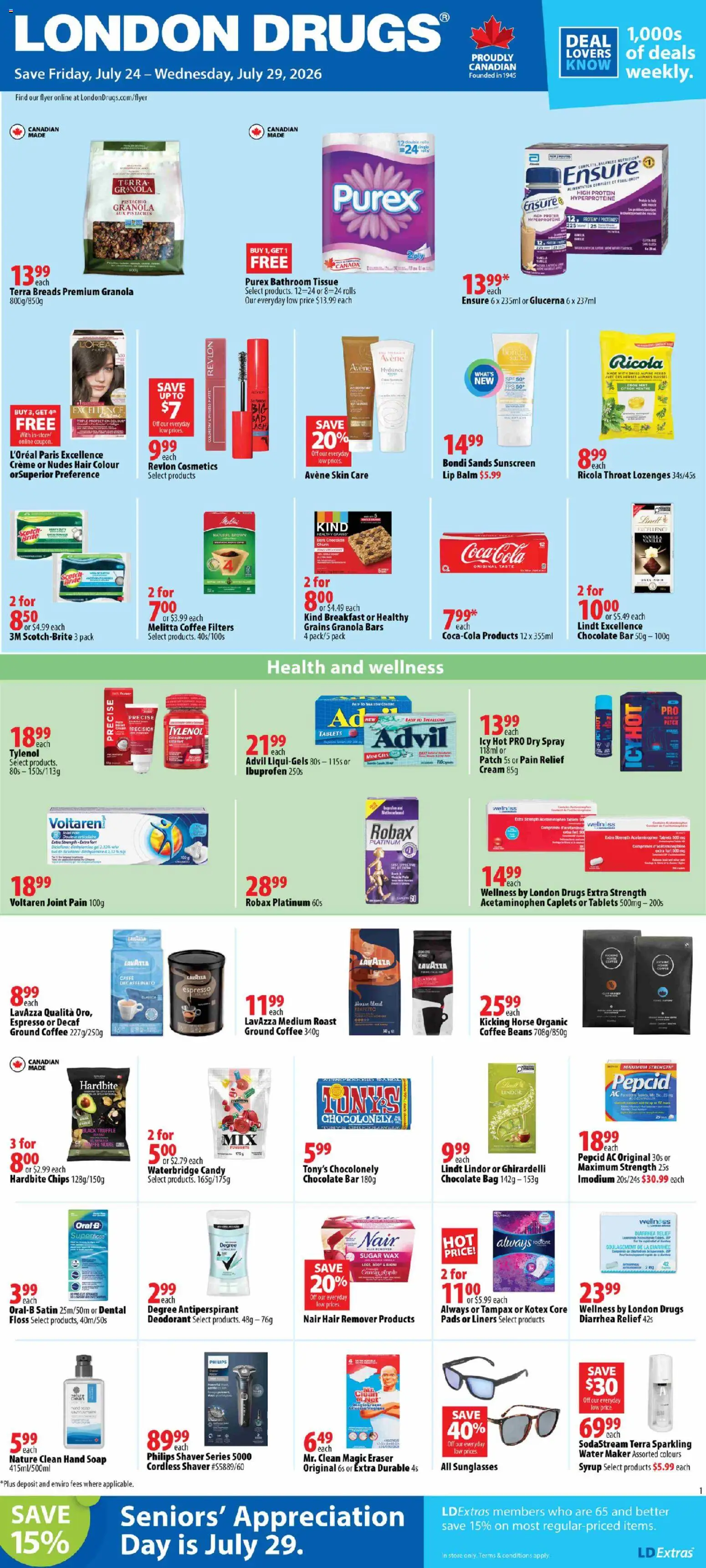 London Drugs flyer from Jul 24, 2026 > online preview catalogue cover