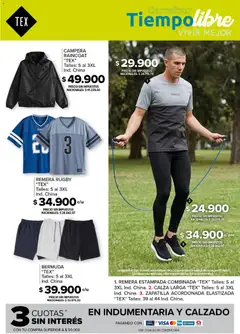 Vista previa Carrefour - Tiempo Libre válido desde el 18/09/2026 | Página: 13 | Productos: Remera, Campera, Bermuda