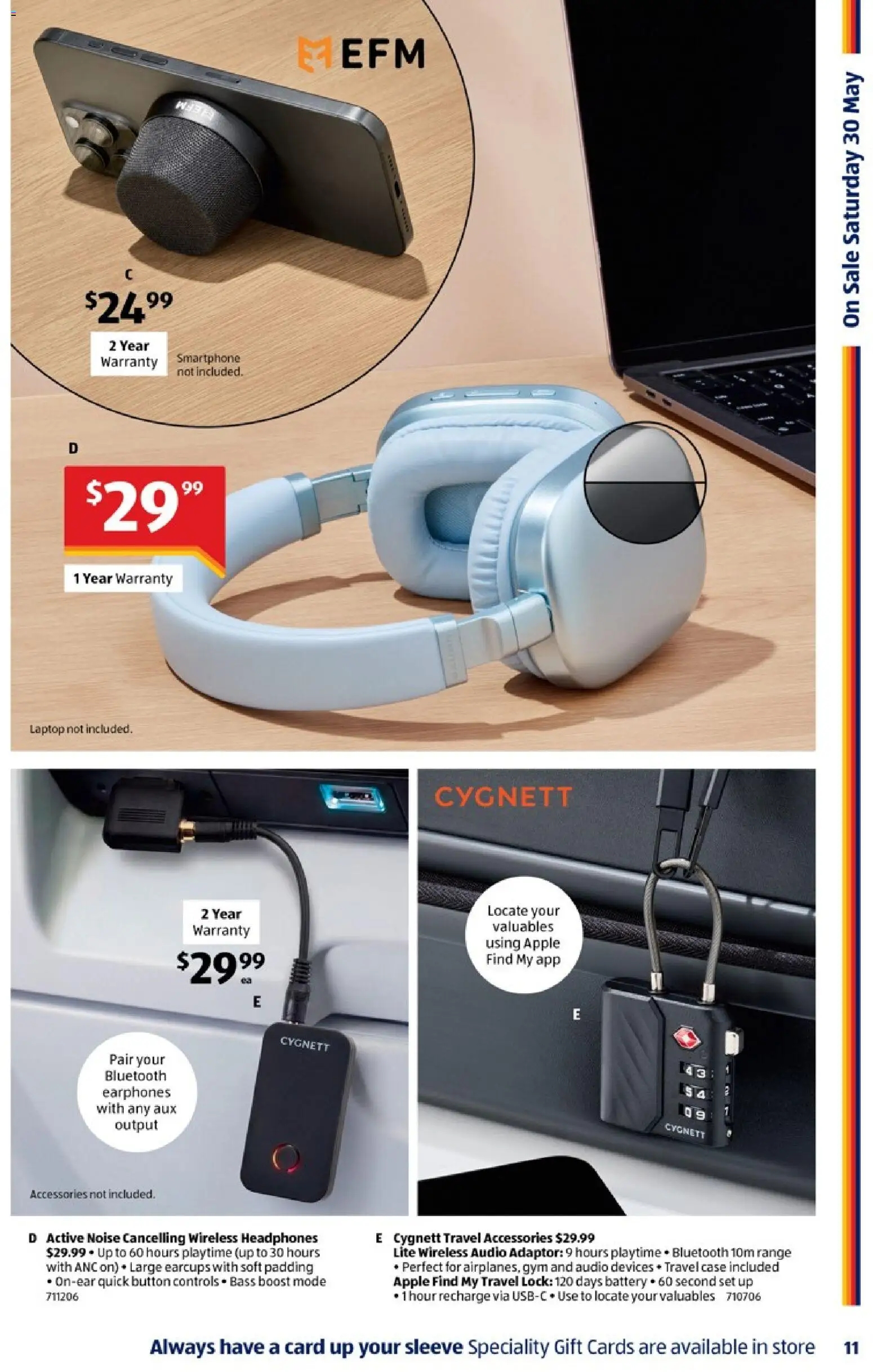 Aldi catalogue - valid from 20.05.2026 | Page: 11 | Products: Accessories, Bluetooth earphones, Headphones, Laptop