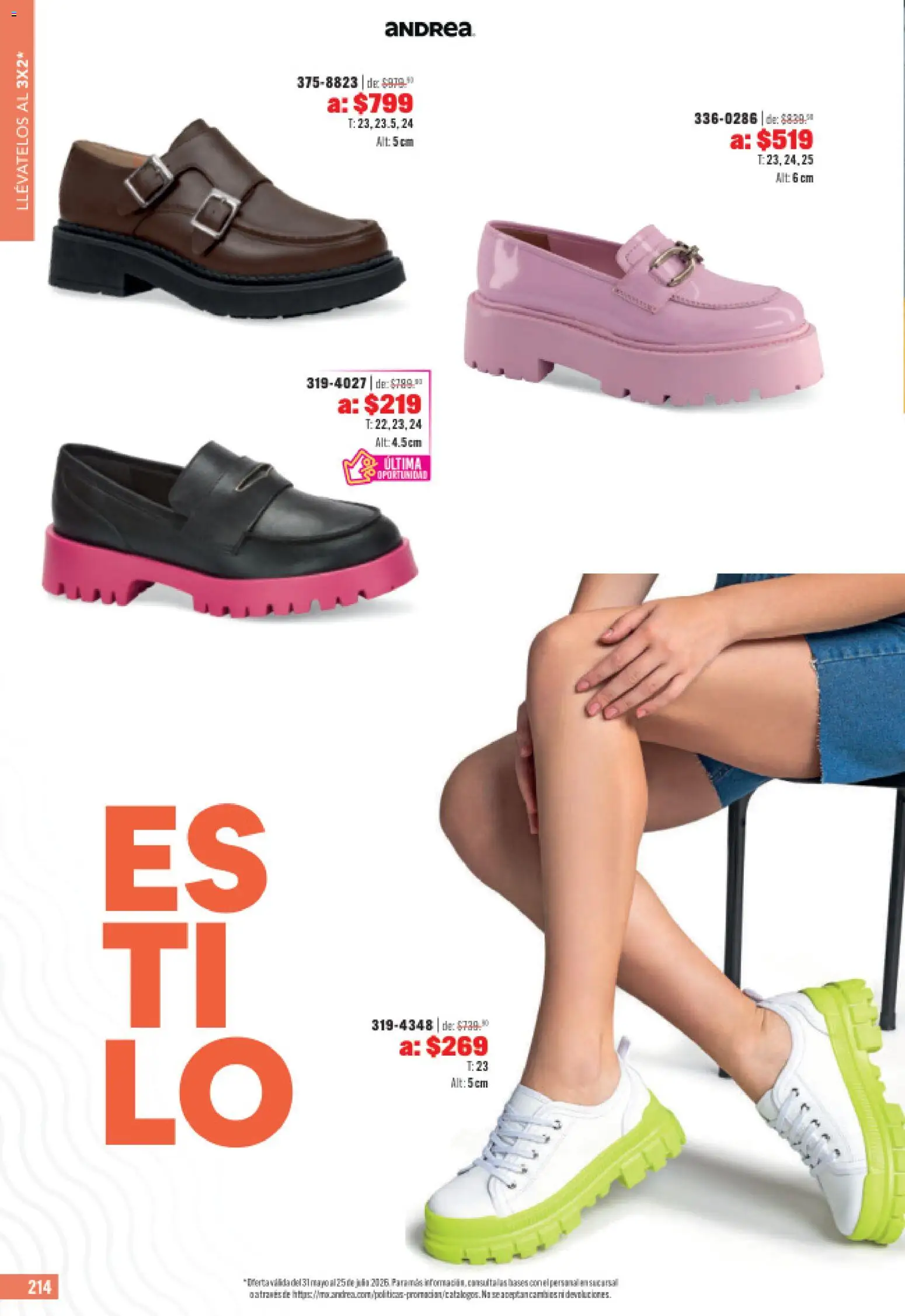 Nuevas ofertas de Andrea válidas en toda la República Mexicana desde el 31.05.2026. ¡Encuentra las mejores ofertas en Andrea catálogo Outlet! | Página: 214