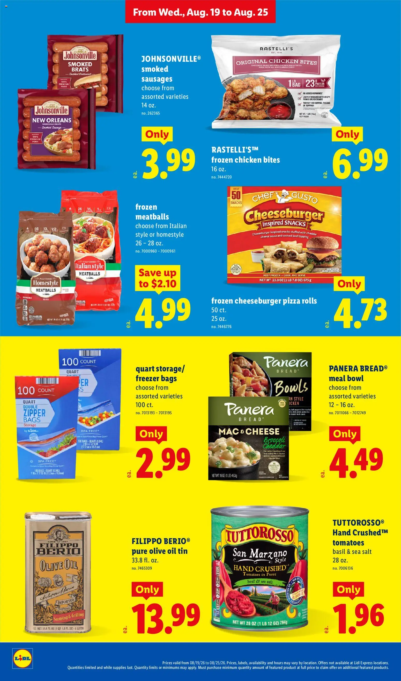Lidl Weekly Ad - valid from 08/19/2026 | Page: 20 | Products: Broccoli, Oil, Tomatoes, Breadcrumbs