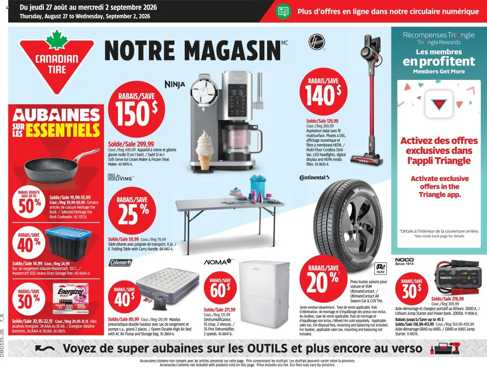 Canadian Tire flyer valid from Aug 27, 2026 | Page: 1