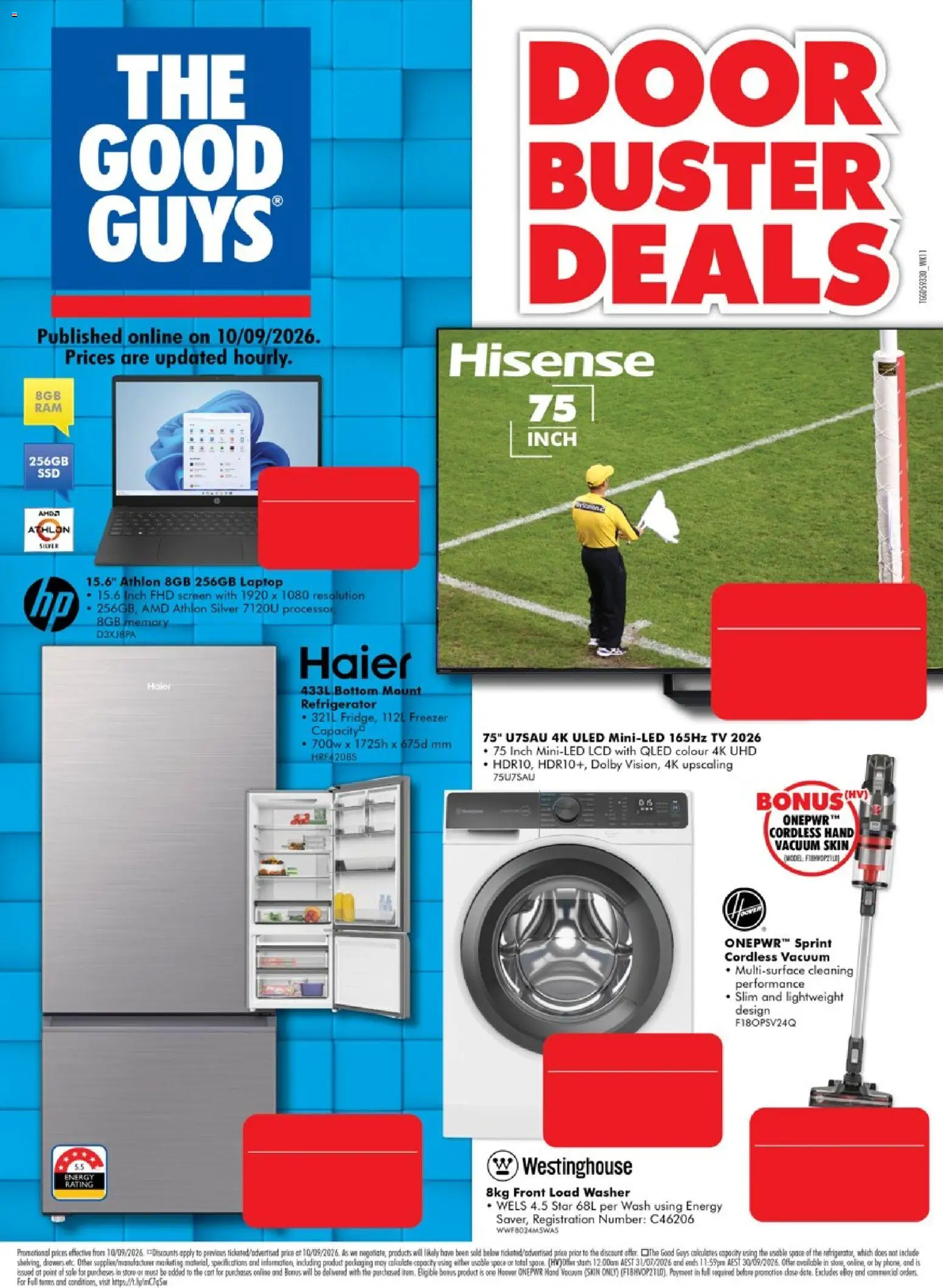 The Good Guys catalogue - valid from 10/09/2026 | Page: 2 | Products: Door, Freezer, Refrigerator, Washer