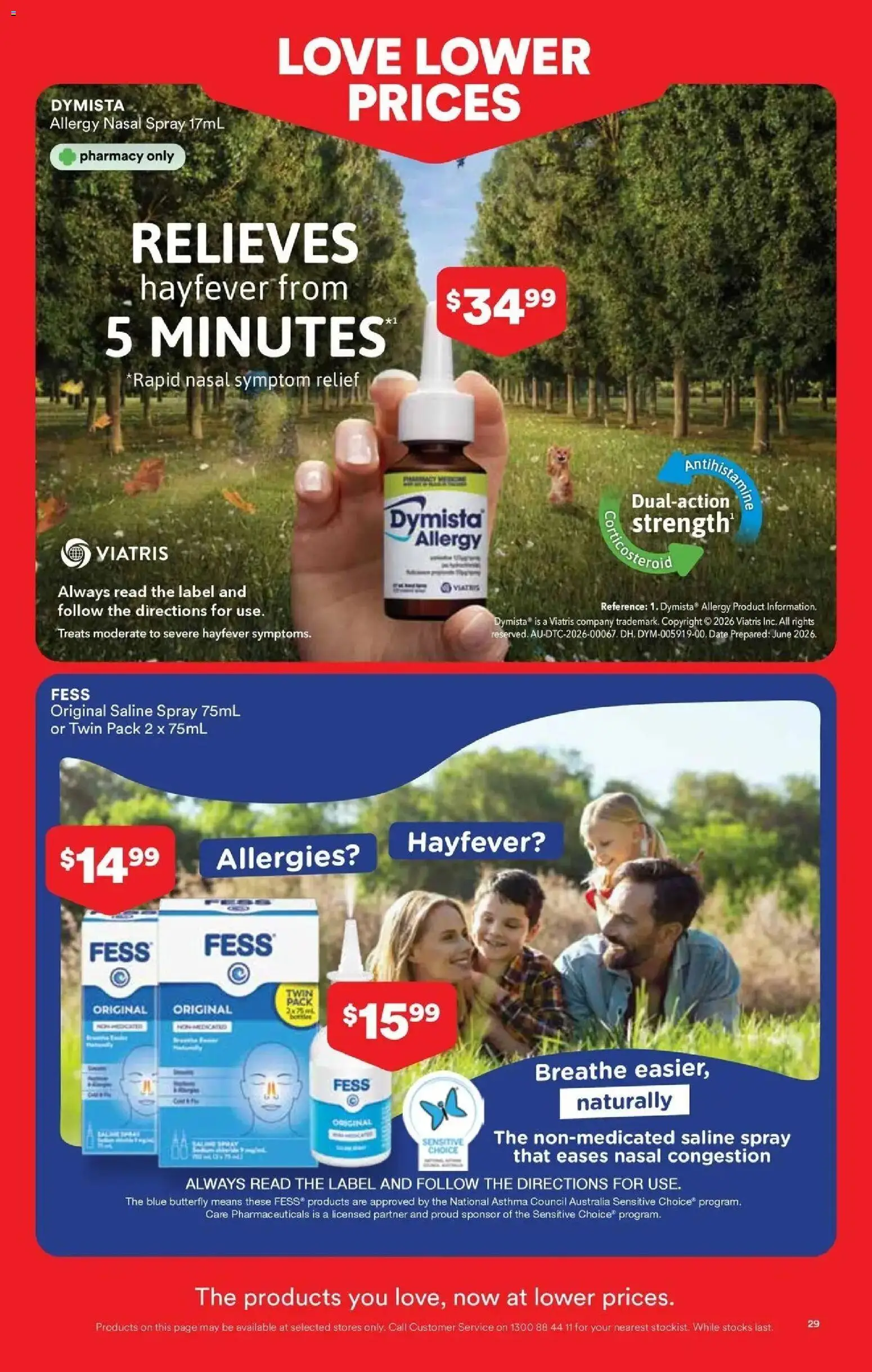 Priceline Pharmacy catalogue Woolooware - 13/08/2026 > weekly / monthly specials | Page: 29 | Products: Date, Nasal spray, Allergy