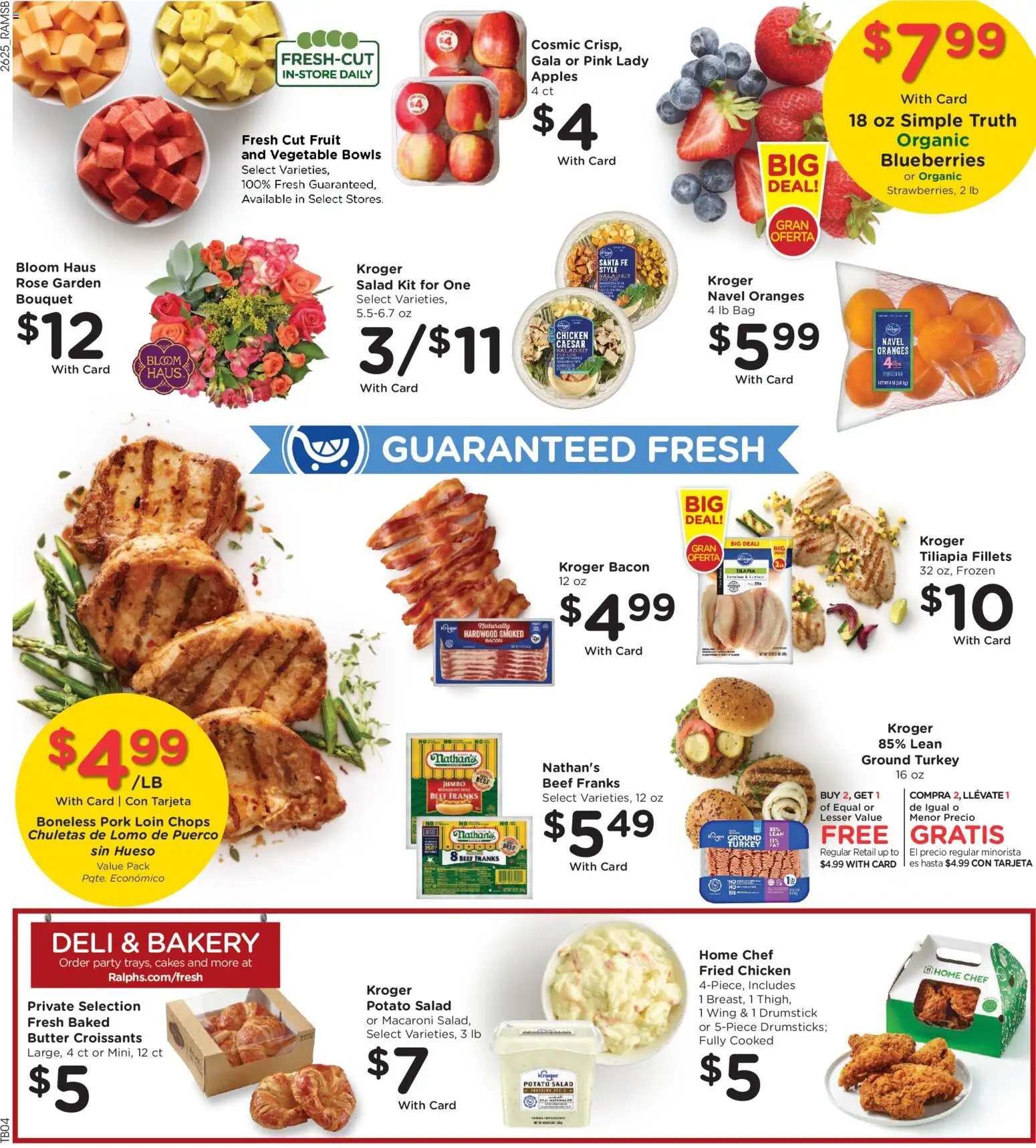 Ralphs Weekly Ad - valid from 07/22/2026 | Page: 11 | Products: Bakery, Pork, Oranges, Croissants