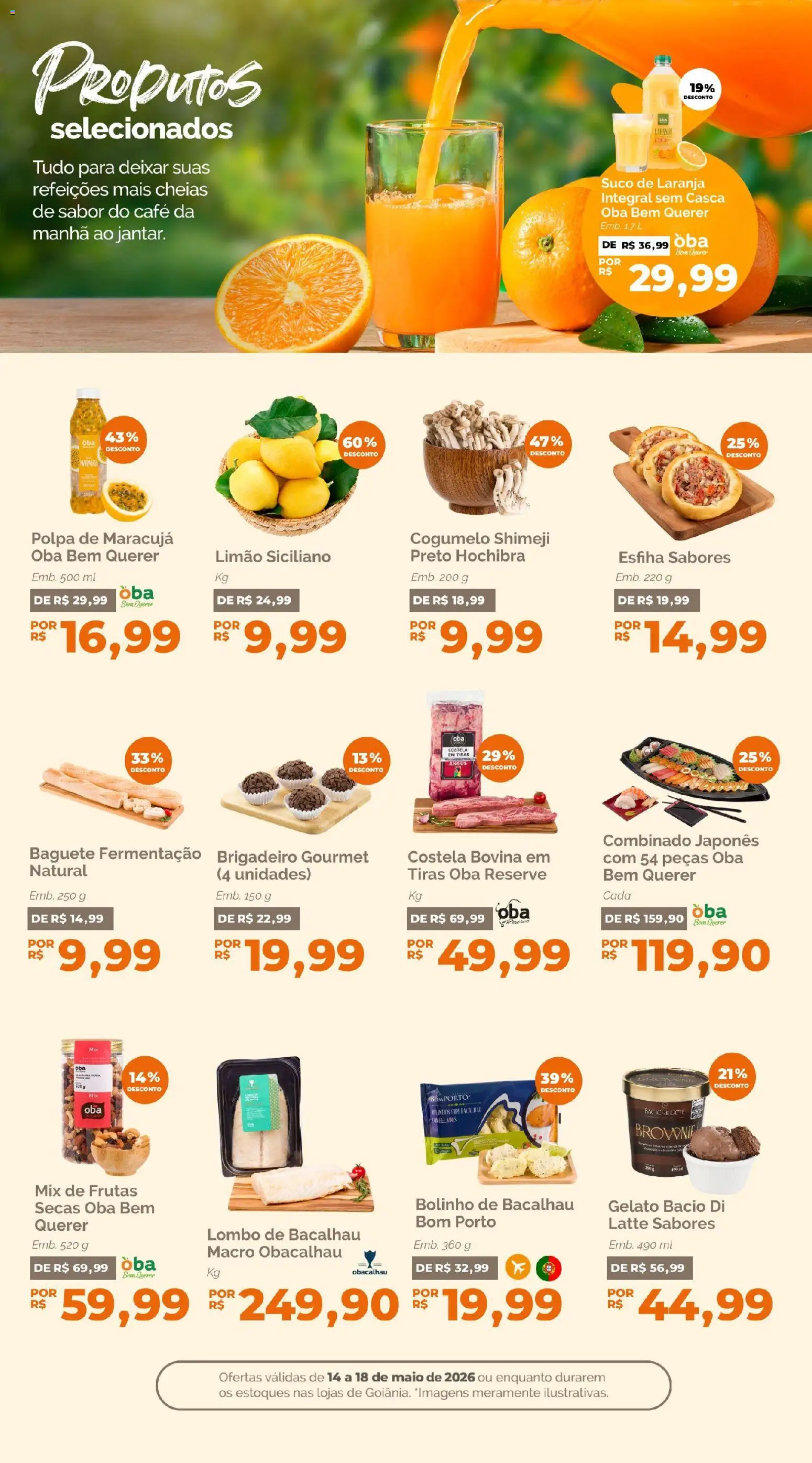 Oba Hortifruti Folheto - válido de 14.05.2026 | Página: 4 | Produtos: Limão siciliano, Maracujá, Maiô, Café