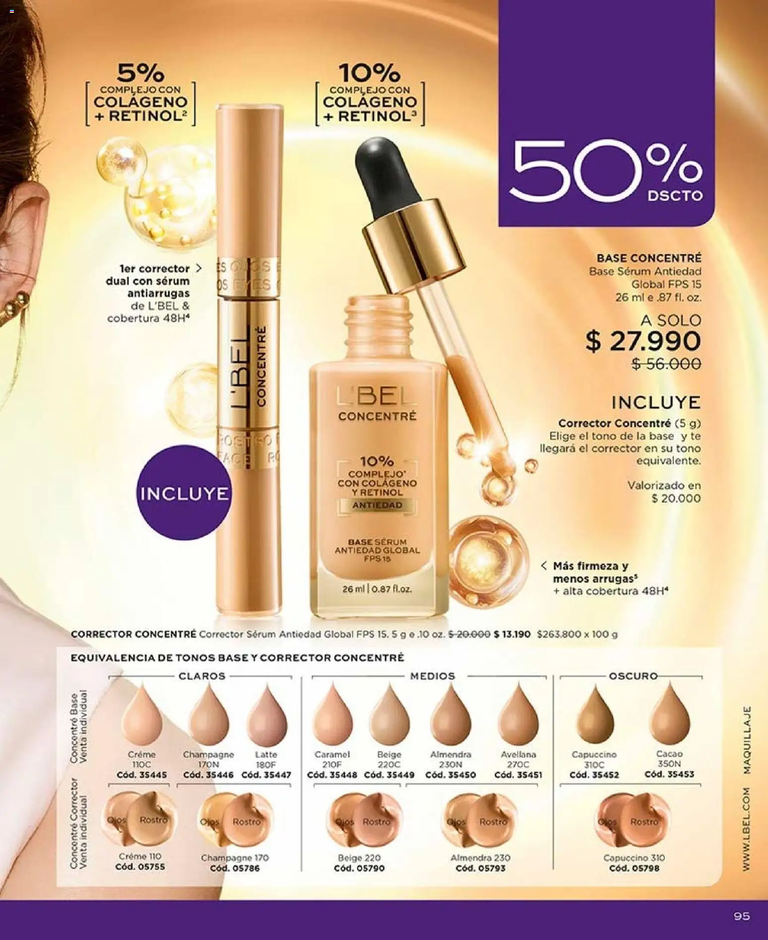 Catálogo L'Bel Campaña 14 │ válido desde el 16.08.2026 | Página: 95 | Productos: Maquillaje, Corrector, Té, Individual