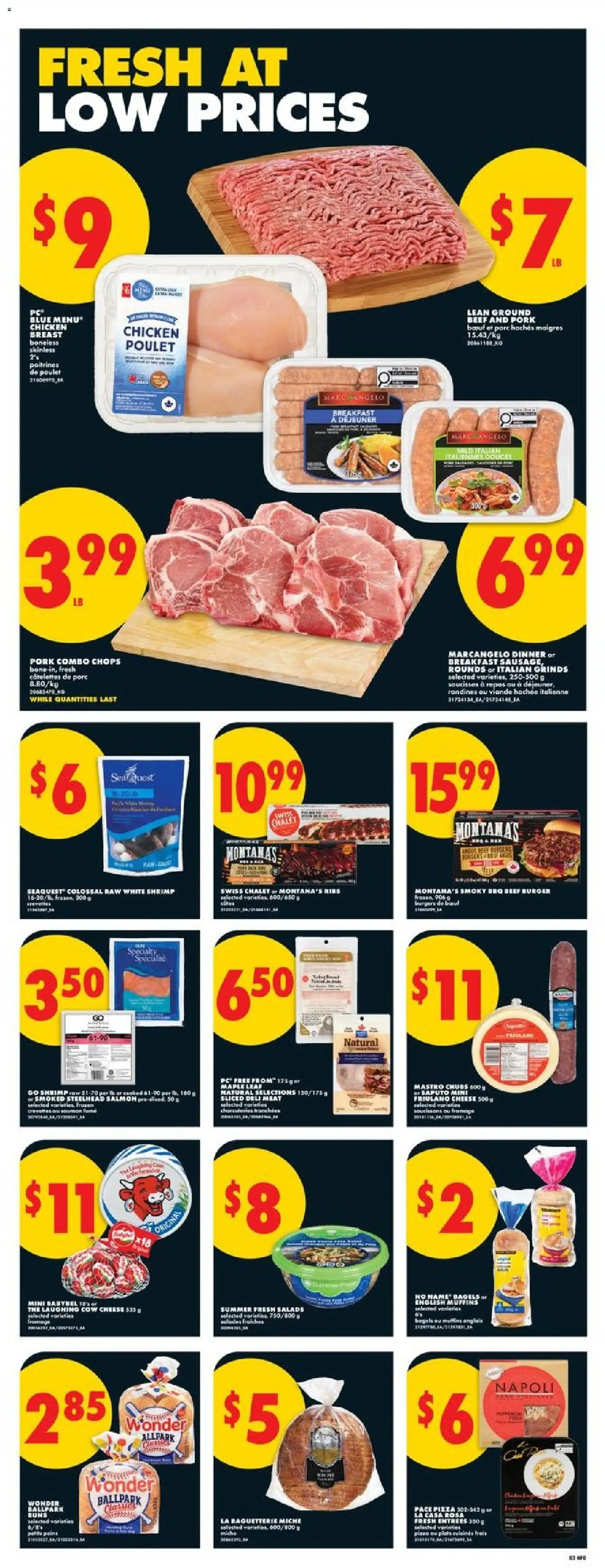 No Frills flyer valid from 09.04.2026 | Page: 3 | Products: Beef, PC, Pizza, Pork