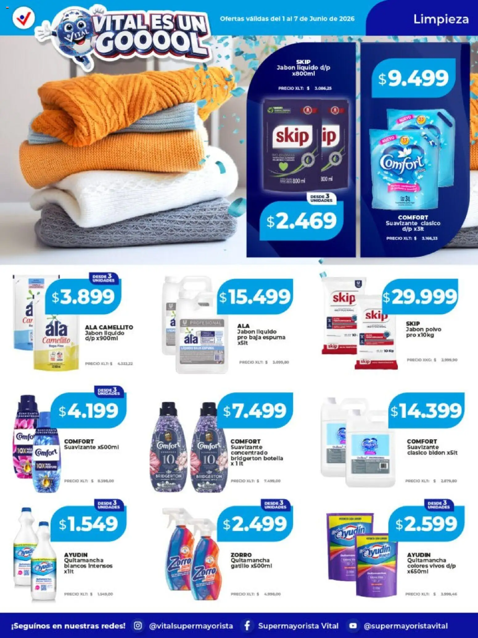 Vital - Ofertas │ válido desde el 01.06.2026 | Página: 7 | Productos: Botella, Polvo, Jabón líquido, Suavizante