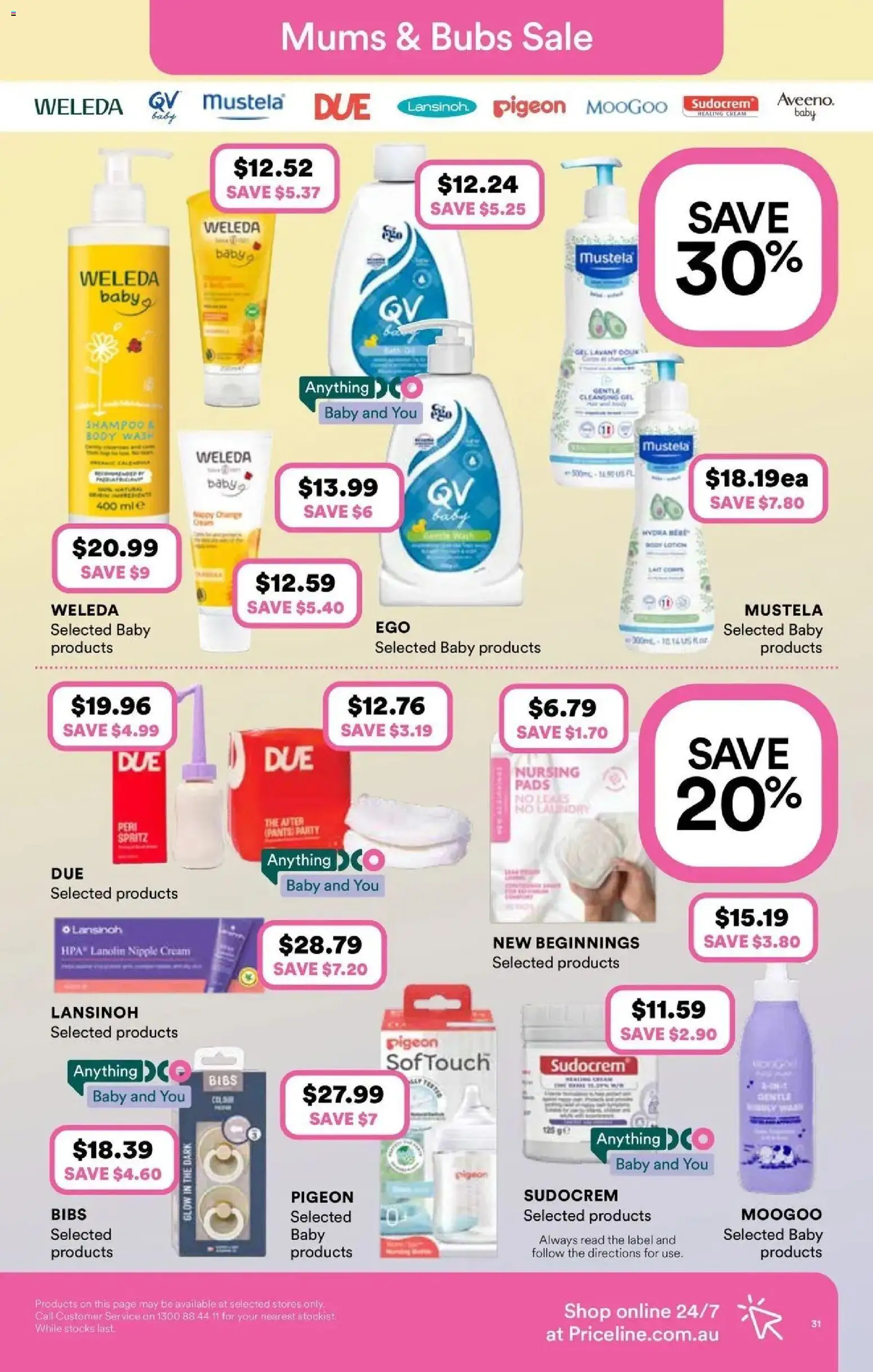 Priceline Pharmacy catalogue Shellharbour - 24/09/2026 > weekly / monthly specials | Page: 31 | Products: Cream, Sudocrem, Body lotion, Laundry