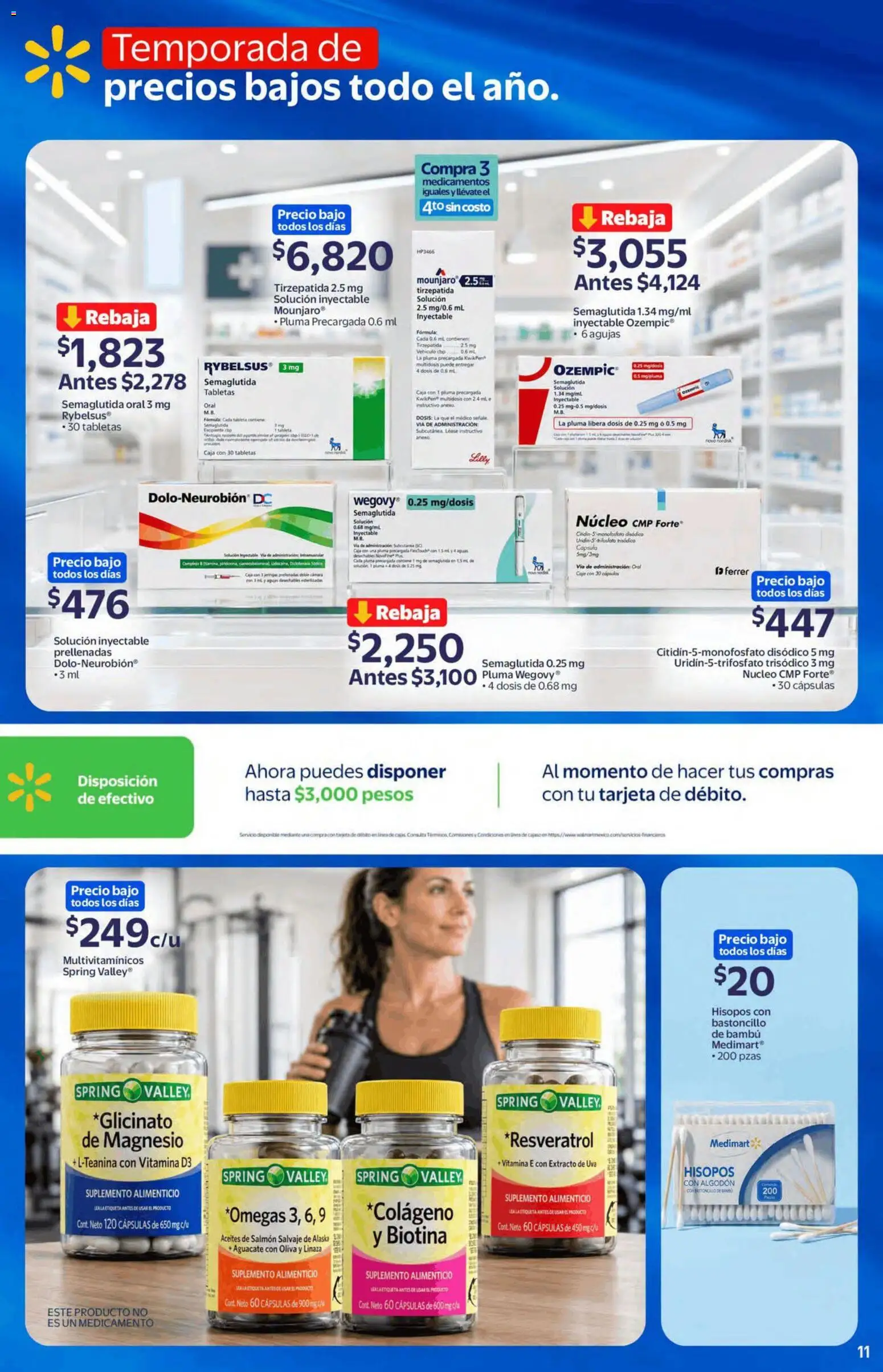 Nuevas ofertas de Walmart Express válidas en toda la República Mexicana desde el 22/07/2026. ¡Encuentra las mejores ofertas en Walmart Express folleto! | Página: 11 | Productos: Aguacate, Cámara, Algodón, Tableta