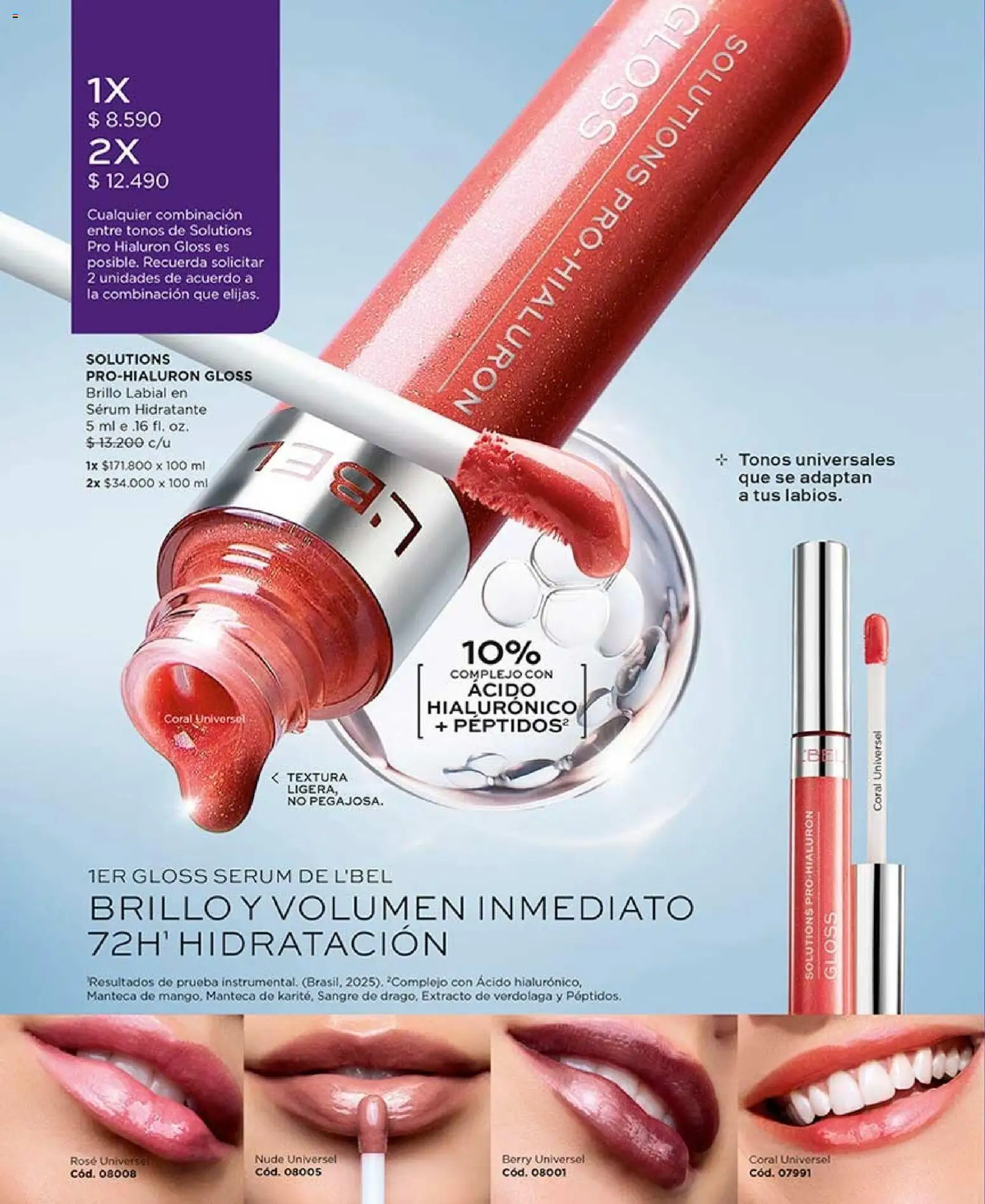 Catálogo L'Bel Campaña 13 │ válido desde el 27.07.2026 | Página: 50 | Productos: Brillo, Manteca, Labial, Serum