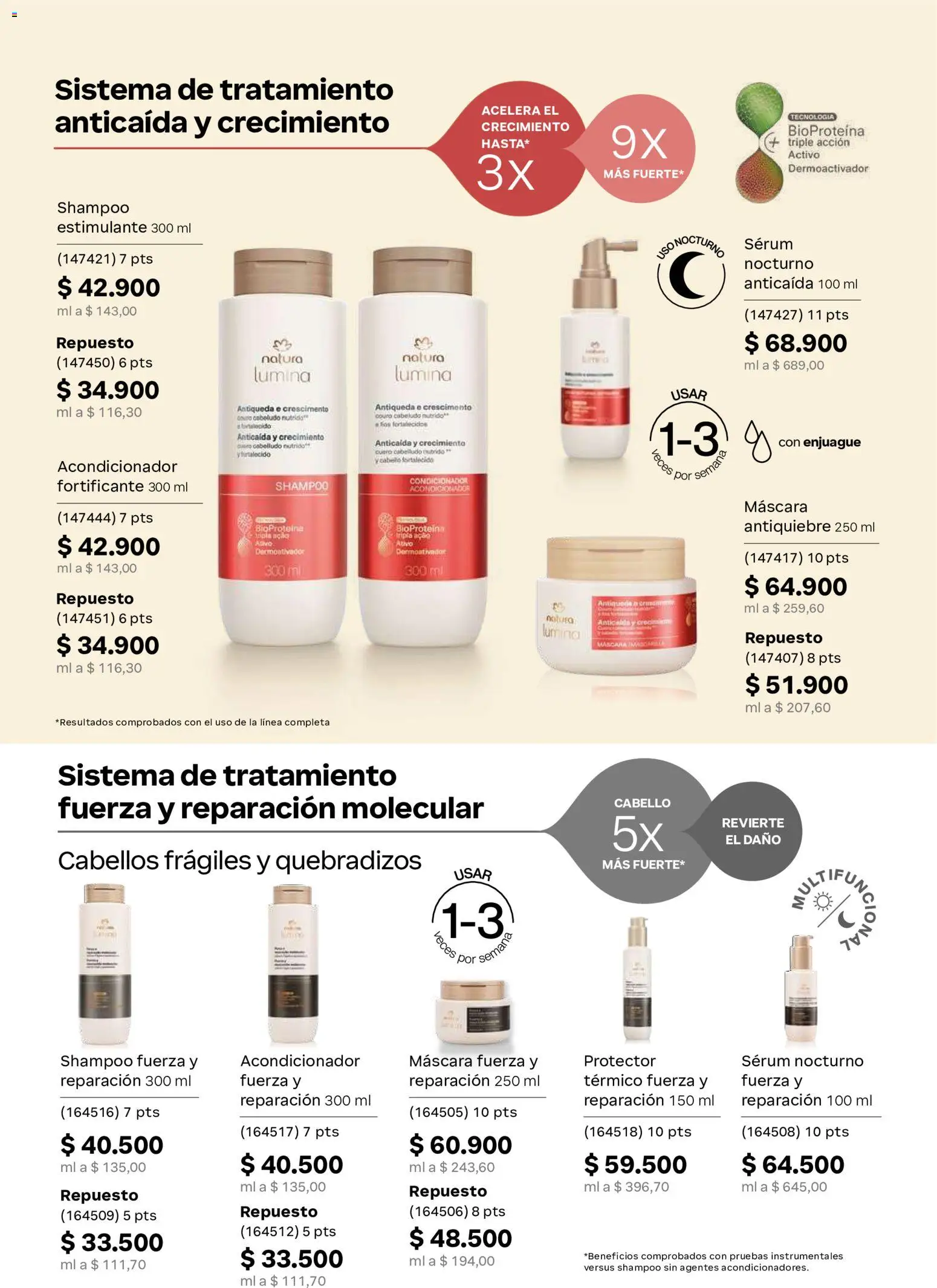 Natura revista - valida desde el 13/08/2026 | Página: 40 | Productos: Serum, Shampoo, Máscara, Acondicionador