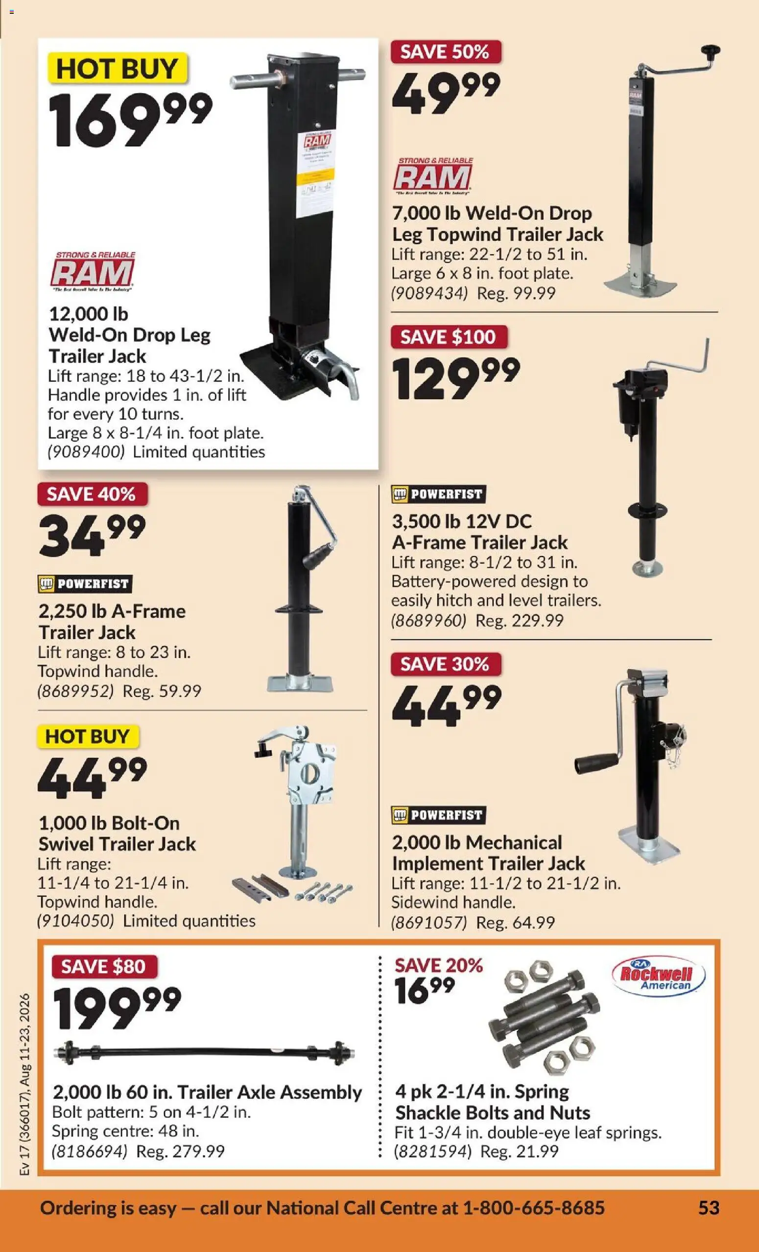 Princess Auto flyer valid from Aug 11, 2026 | Page: 60 | Products: Nuts, Trailer