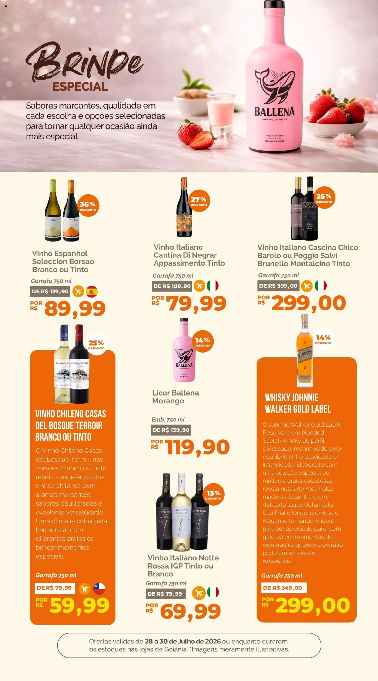 Oba Hortifruti Folheto - válido de 28/07/2026 | Página: 8 | Produtos: Whisky, Licor, Tequila, Vinho