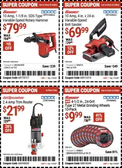 Preview of Harbor Freight weekly ads valid from 06/22/2026 | Page: 16 | Products: Sander, Trim, Hammer, Belt