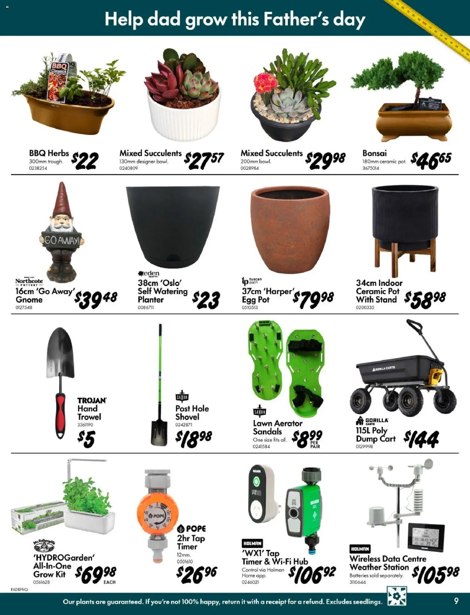Bunnings Warehouse catalogue - valid from 12/08/2026 | Page: 9 | Products: Shovel, Sandals, Batteries, Timer
