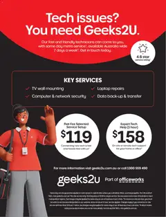 Preview of Officeworks magazine - valid from 08.05.2026 | Page: 34 | Products: Computer, Tv, Laptop