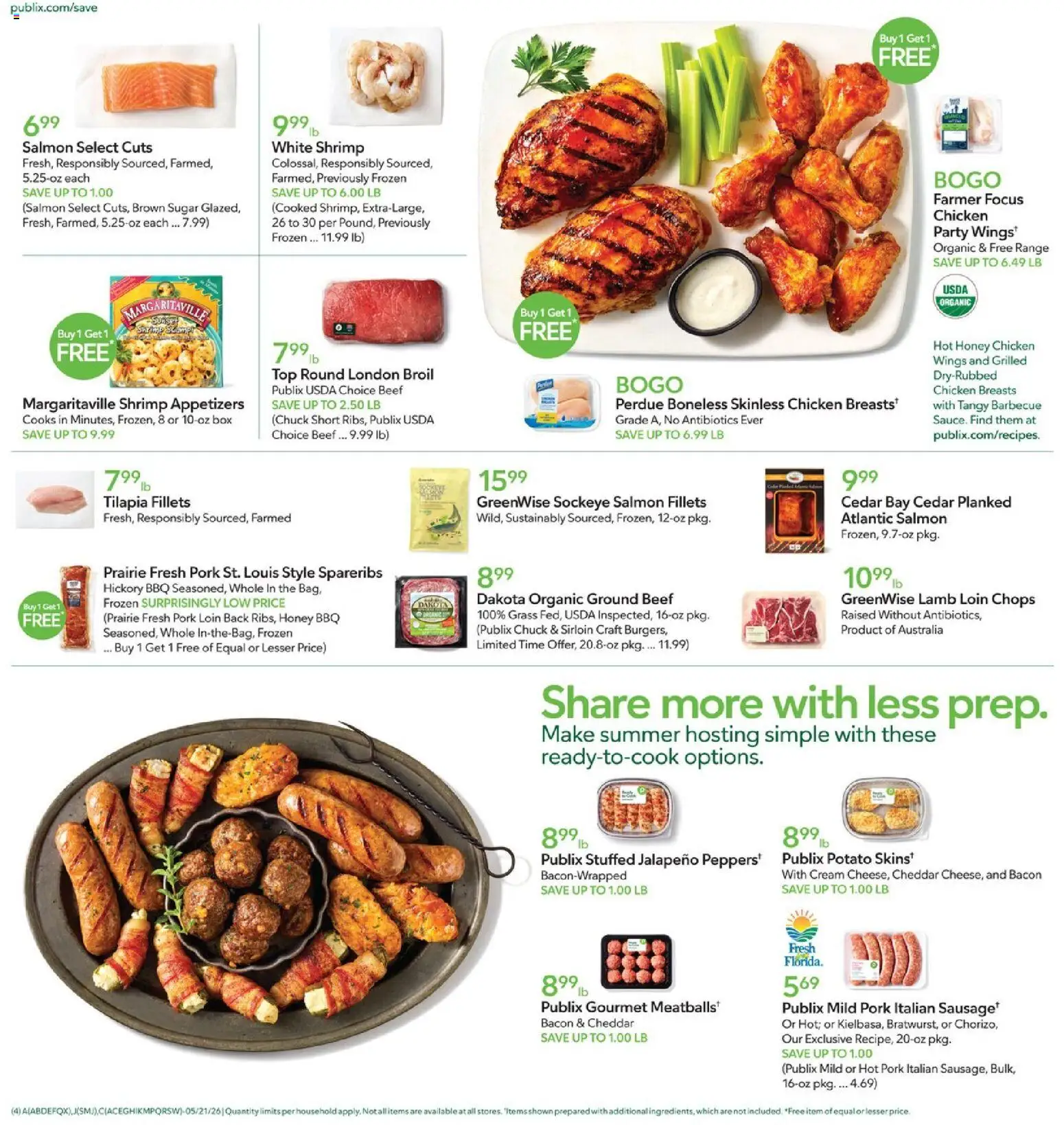 Publix Weekly Ad - valid from 20.05.2026 | Page: 4 | Products: Box, Beef, Cream, Sugar