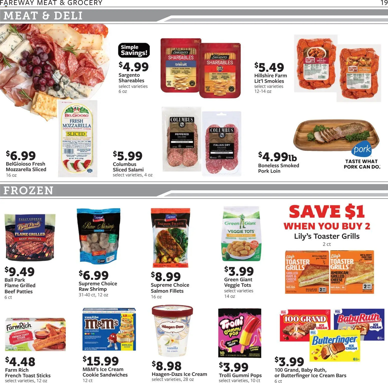 Fareway Weekly Ad - valid from 09/28/2026 | Page: 19 | Products: Ice cream, Lemon, Ice, Mozzarella