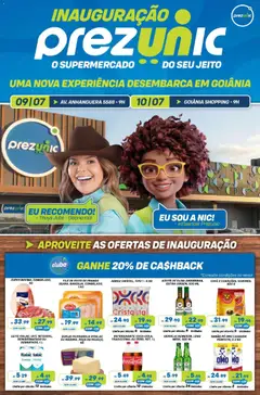 Prezunic ofertas Inauguração - Pré-Visualização do folheto da loja Prezunic, válido de 09/07/2026
