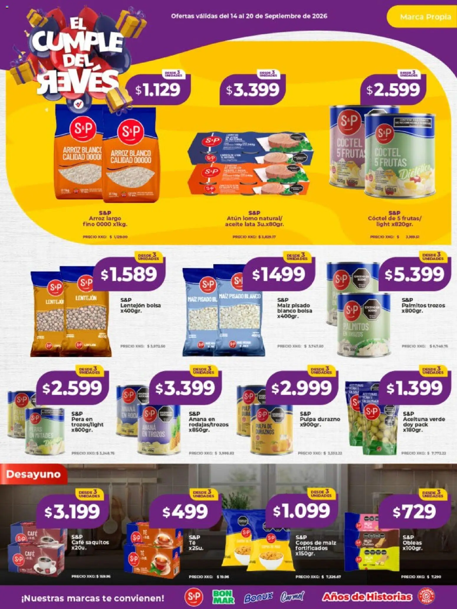 Vital - Especial nuestras marcas │ válido desde el 14/09/2026 | Página: 2 | Productos: Bolsa, Palmitos, Fruta, Arroz