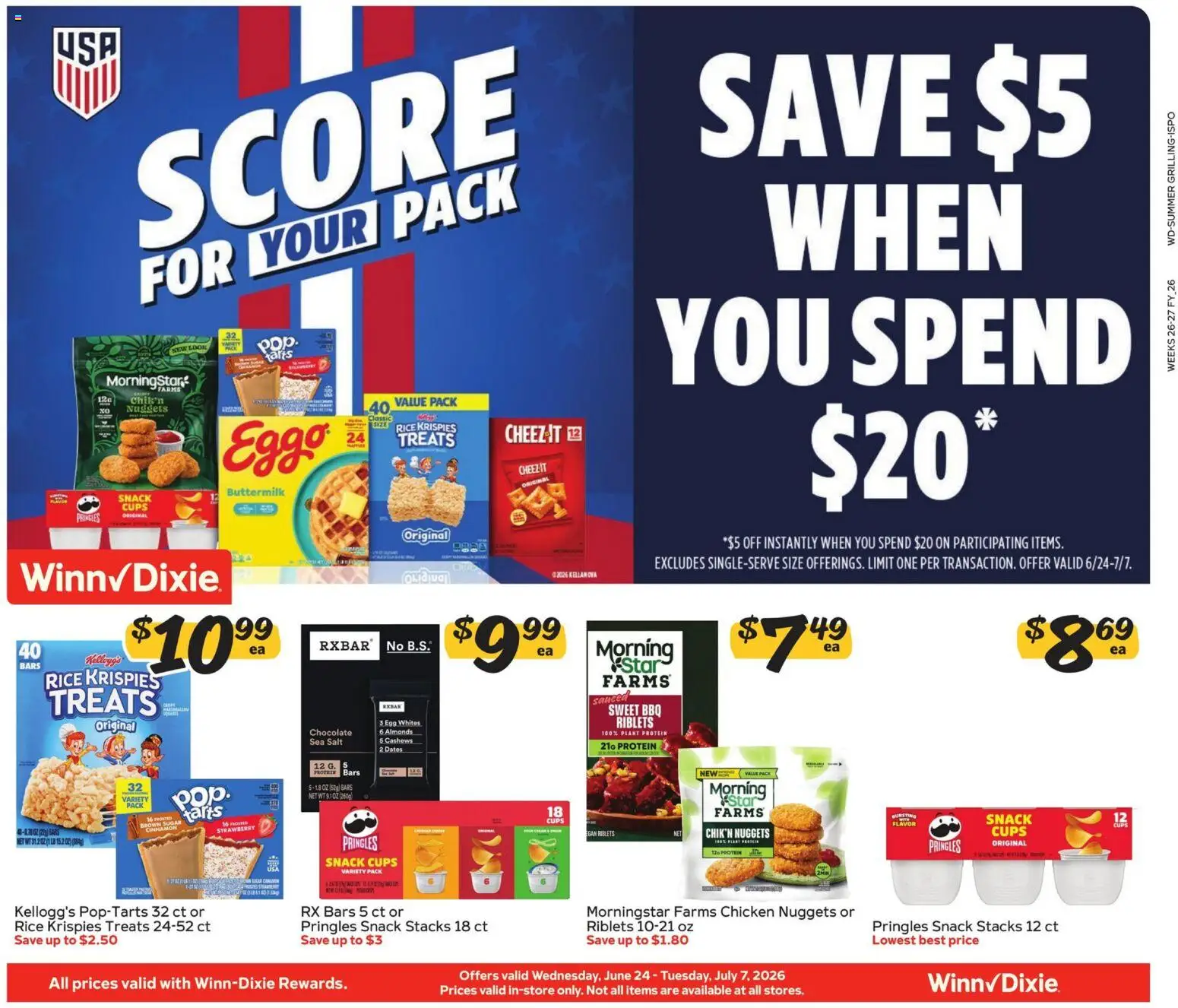 Winn Dixie In-Store Flyer - valid from 06/24/2026 | Page: 6 | Products: Chocolate, Rice, Salt