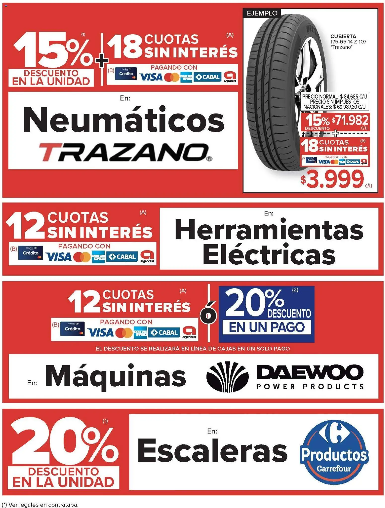 Carrefour ofertas │ válido desde el 11/08/2026 | Página: 24 | Productos: Neumáticos, Herramientas