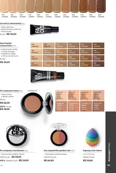 Natura - Ciclo 04/2026 - Pré-Visualização do folheto da loja Natura, válido de 19.02.2026 | Página: 83 | Produtos: Corretivo, Pó, Esponja, Iluminador