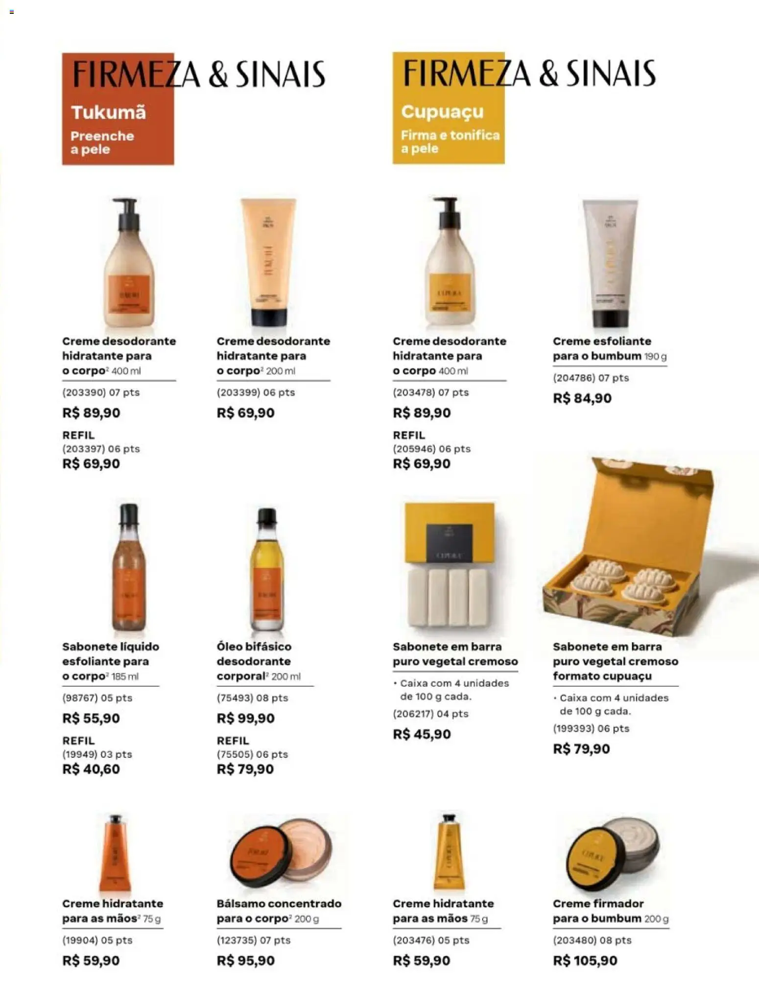 Natura Folheto - válido de 19/07/2026 | Página: 119 | Produtos: Desodorante, Creme hidratante, Creme, Sabonete líquido