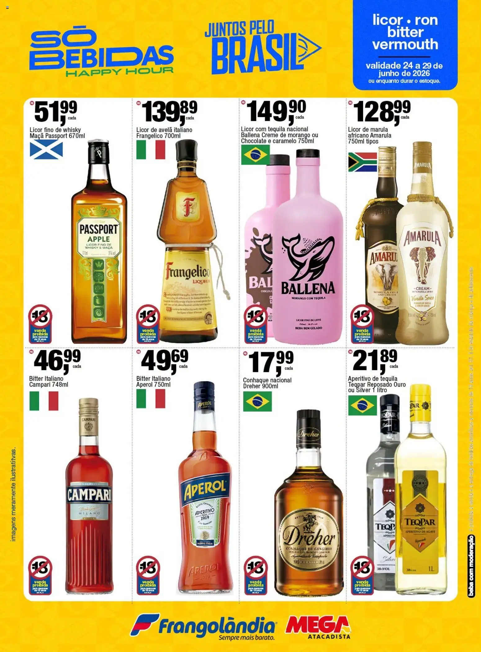 Frangolândia Folheto - válido de 24/06/2026 | Página: 6 | Produtos: Whisky, Tequila, Creme, Avelã