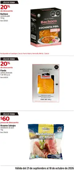 Vista previa de Oceanos Salvajes medallones de atún 1 kg, Medallones de Atún Aleta amarilla congelados, nuevo folleto de la tienda, válido en México a partir del 21/09/2026 | Página: 29