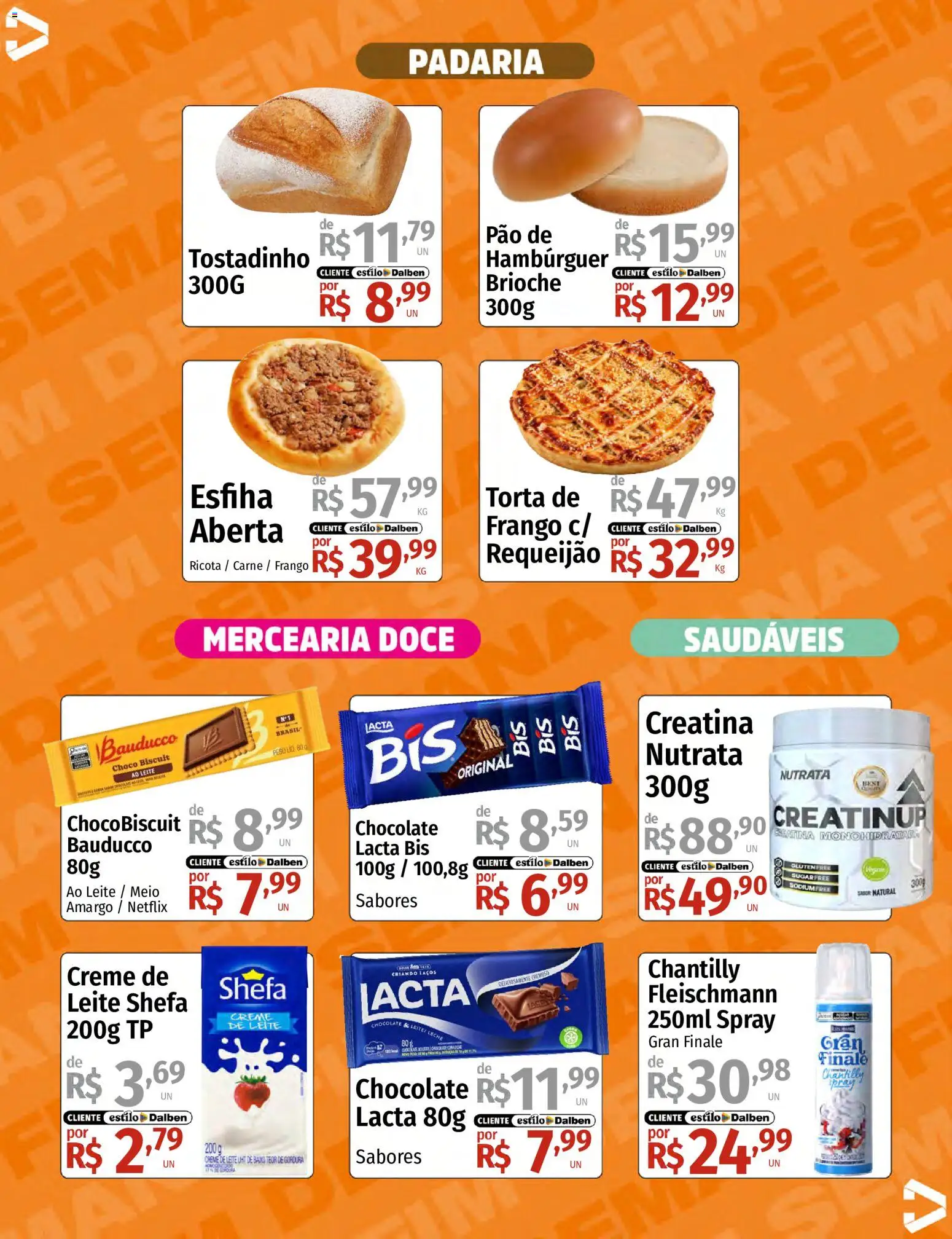 Supermercado Dalben Folheto - válido de 04/09/2026 | Página: 6 | Produtos: Pão, Creme, Baixo, Frango