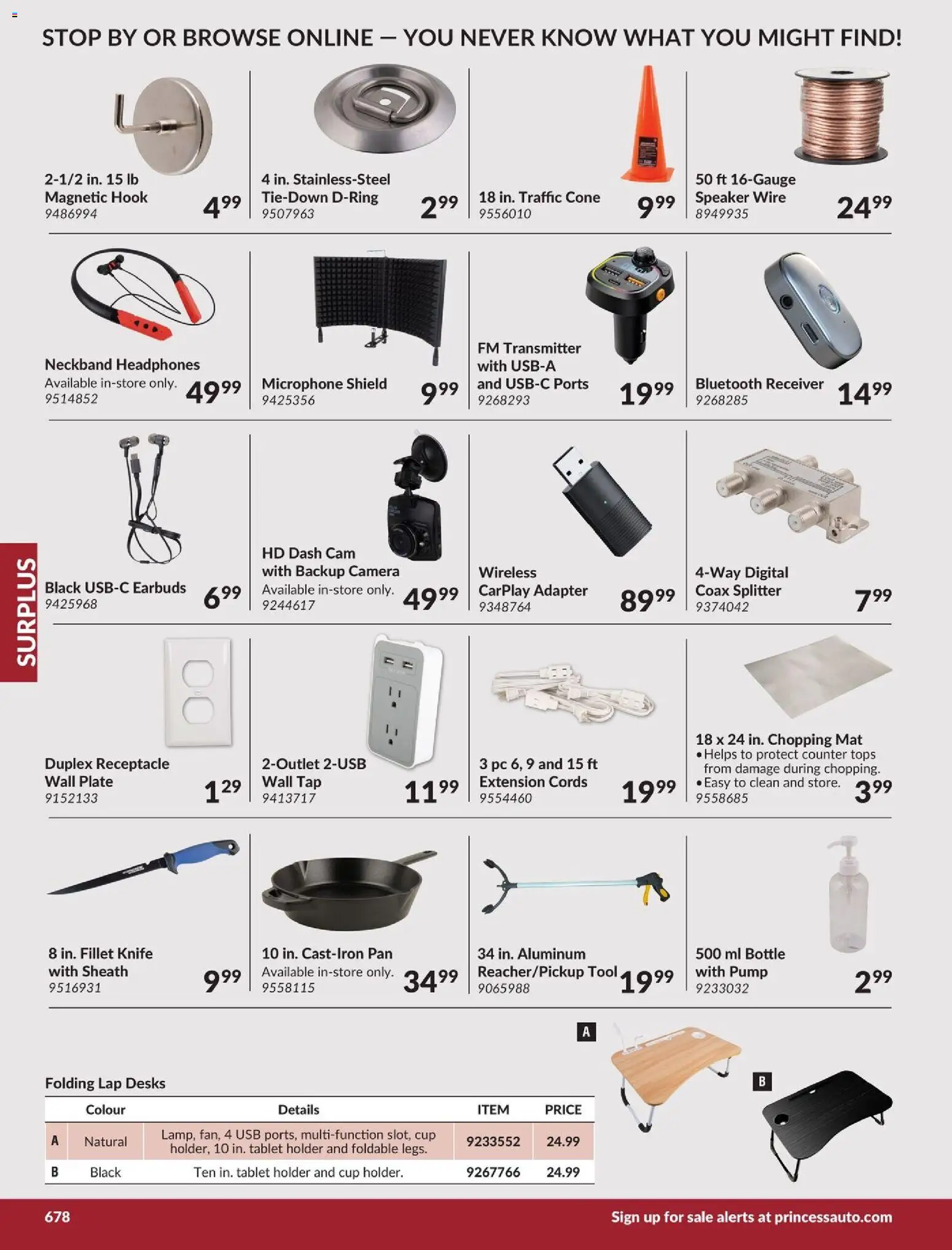 Princess Auto flyer valid from 21.04.2026 | Page: 16 | Products: Tablet, Headphones, Camera, Speaker