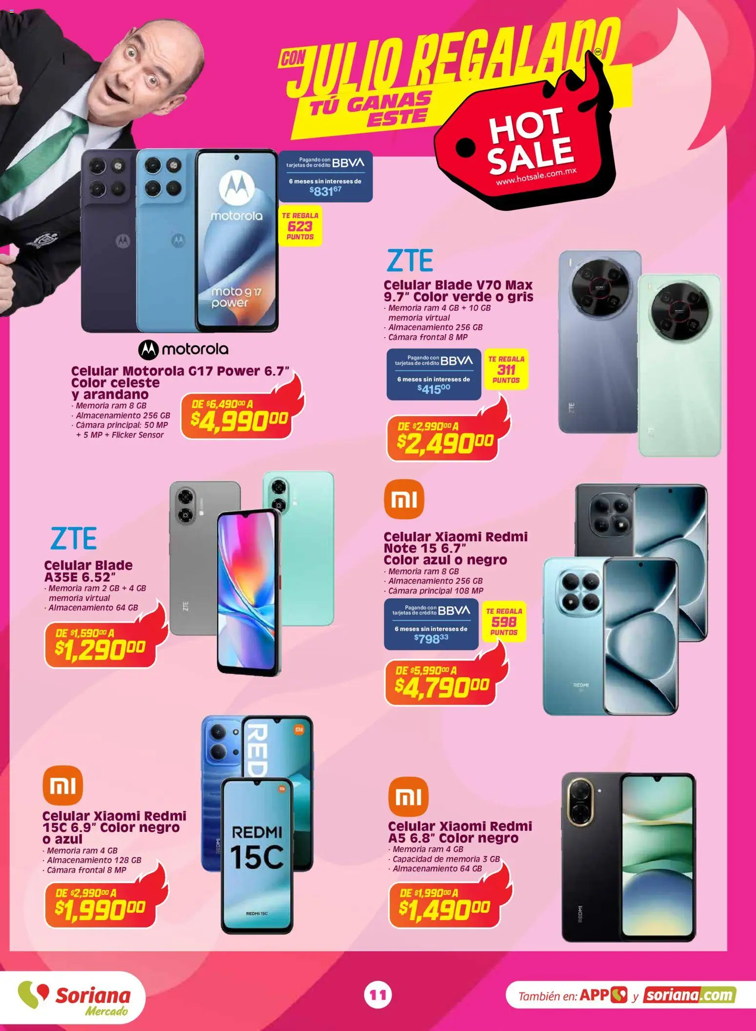 Nuevas ofertas de Soriana válidas en toda la República Mexicana desde el 25.05.2026. ¡Encuentra las mejores ofertas en Soriana Hot Sale Mercado Nacional! | Página: 11 | Productos: Cámara, Té