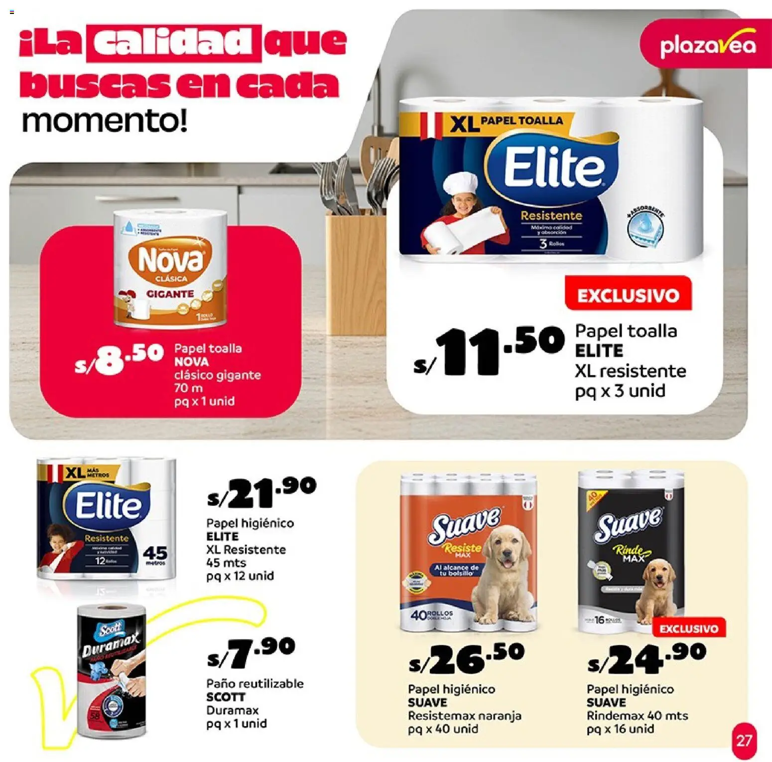 Catálogo Plaza Vea válido desde 11.05.2026 | Página: 27 | Productos: Toalla