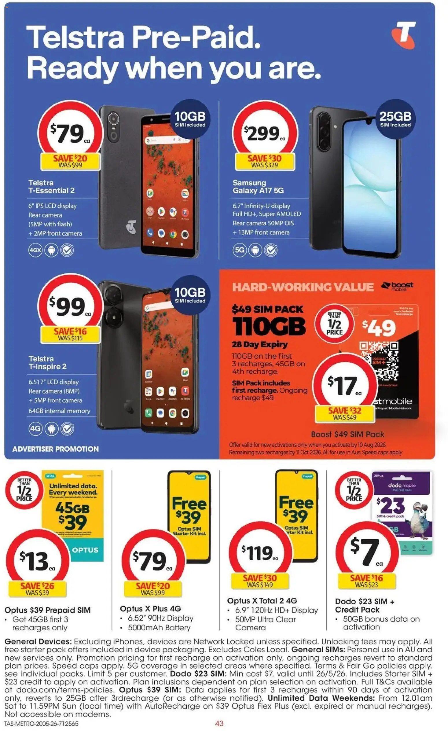 Coles catalogue - valid from 19.05.2026 | Page: 43 | Products: Battery, Device, Camera, Mobile