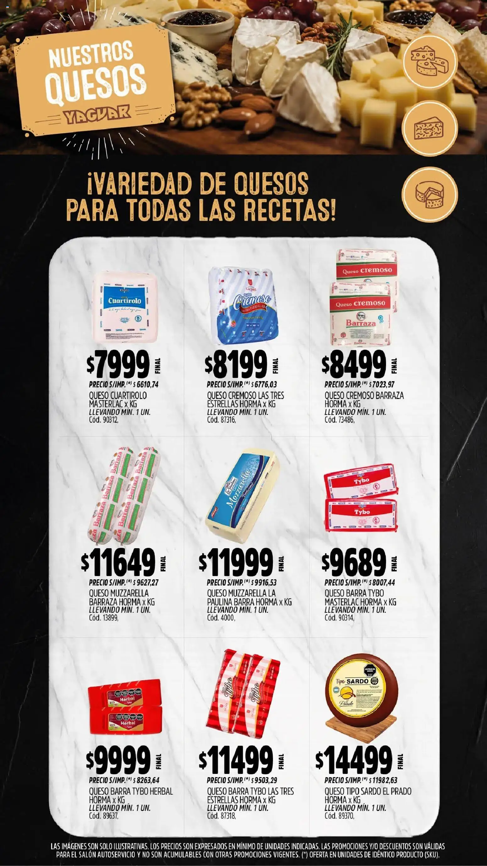 Yaguar - Oferta Semanal Mendoza │ válido desde el 31/08/2026 | Página: 7 | Productos: Mozzarella, Muzzarella, Queso