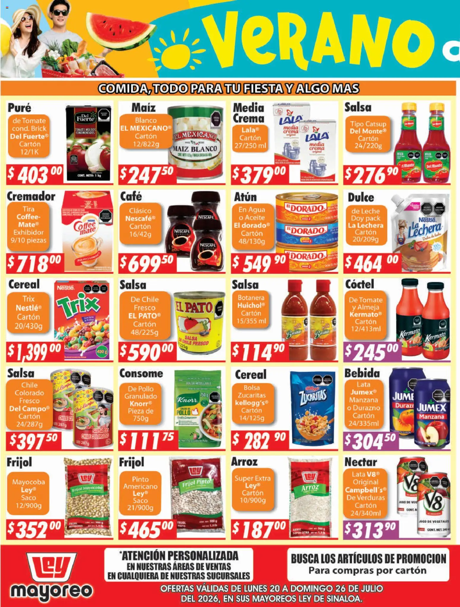 Nuevas ofertas de Casa Ley válidas en toda la República Mexicana desde el 20/07/2026. ¡Encuentra las mejores ofertas en Casa Ley folleto Sinaloa! | Página: 5 | Productos: Crema, Manzana, Arroz, Catsup