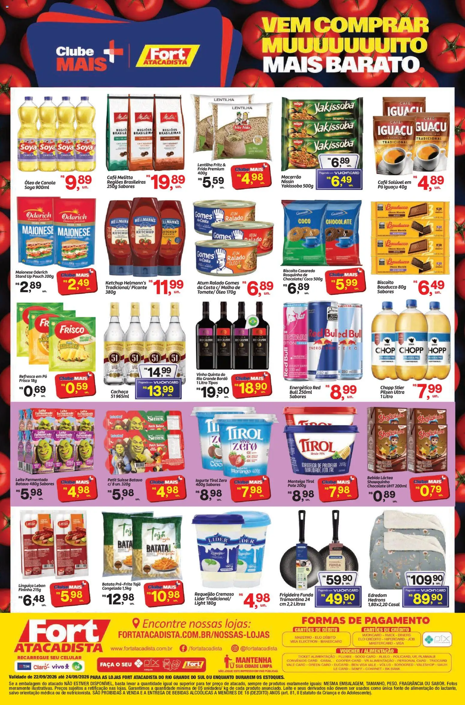 Fort Atacadista Folheto - válido de 22/09/2026 | Página: 2 | Produtos: Coco, Frigideira, Ketchup, Leite fermentado