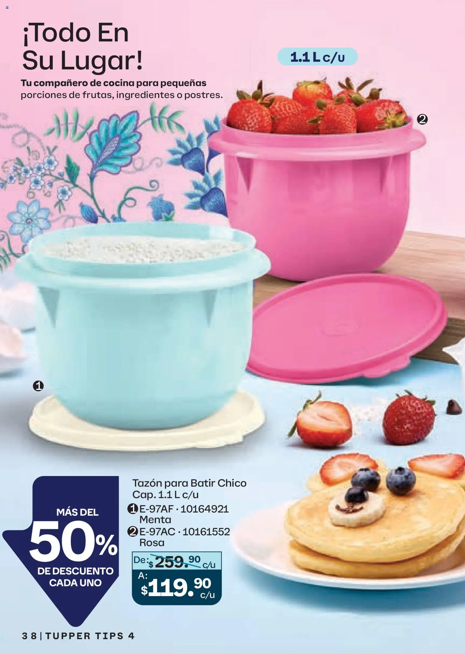 Nuevas ofertas de Tupperware válidas en toda la República Mexicana desde el 23.03.2026. ¡Encuentra las mejores ofertas en Tupperware catálogo! | Página: 38 | Productos: Cocina, Tupper