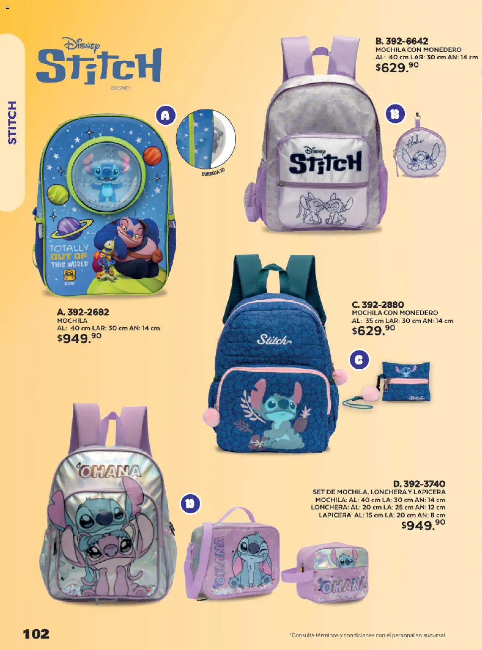 Nuevas ofertas de Andrea válidas en toda la República Mexicana desde el 24.05.2026. ¡Encuentra las mejores ofertas en Andrea catálogo Lo más divertindo en ropa! | Página: 102 | Productos: Monedero, Mochila