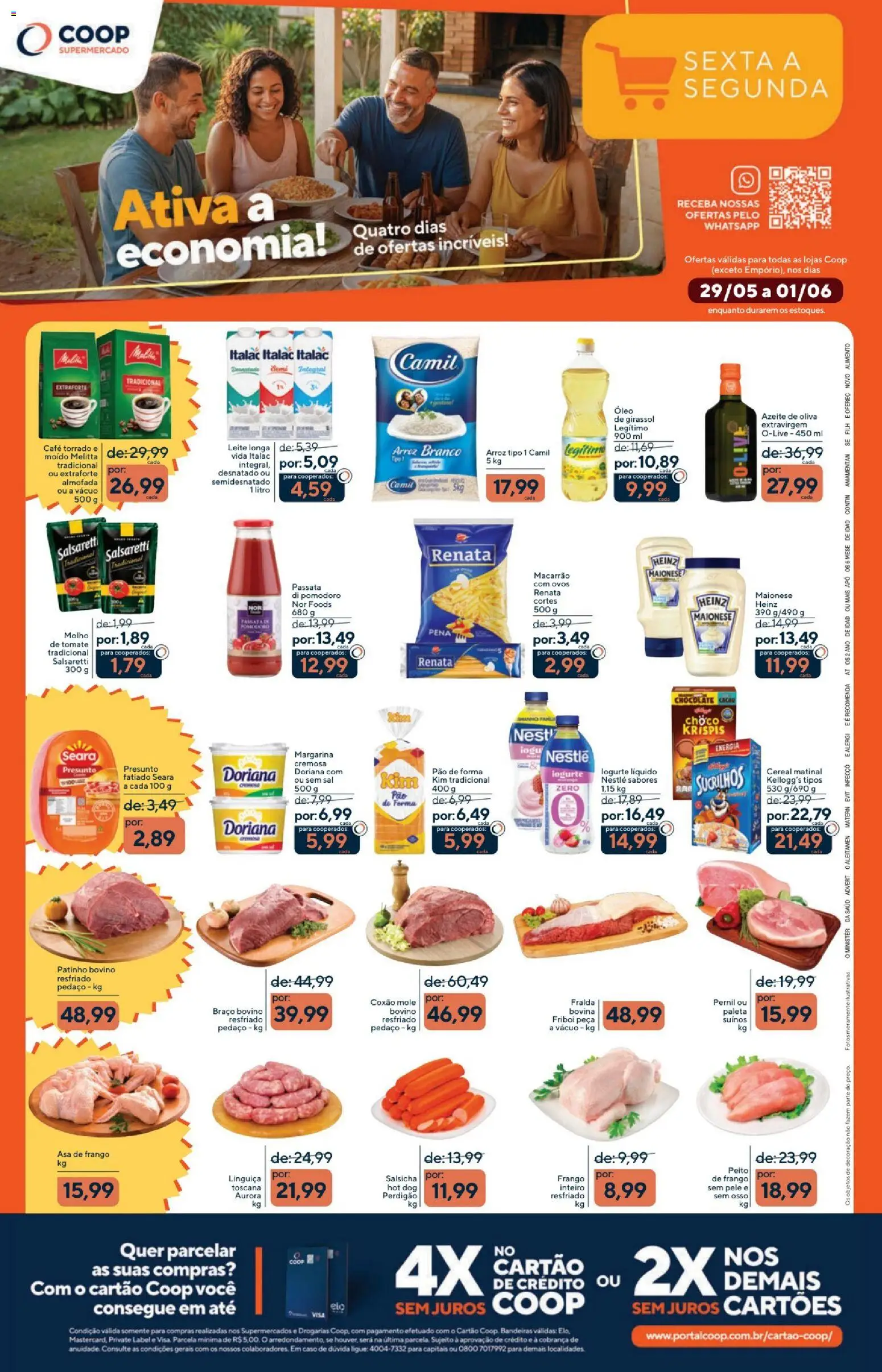 Coop Folheto - válido de 29.05.2026 | Página: 1 | Produtos: Linguiça, Arroz, Sal, Maionese