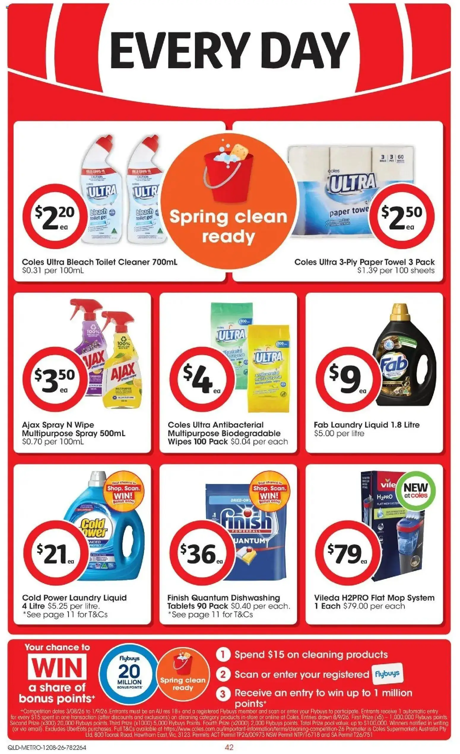 ﻿Coles catalogue valid from 12/08/2026 > Online Australia | Page: 42 | Products: Mop, Laundry, Multipurpose, Tablets