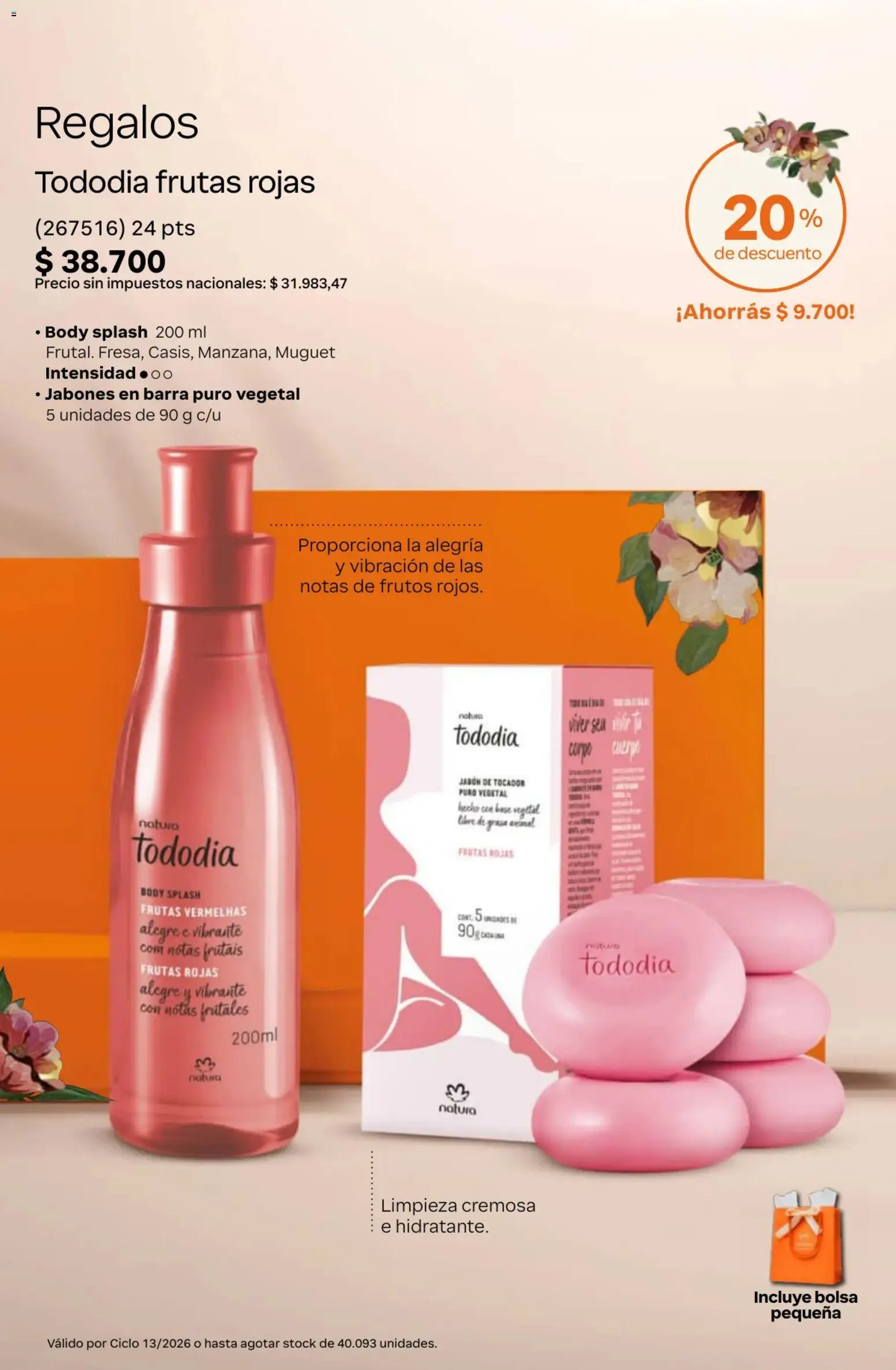 Catálogo Natura Ciclo 13 │ válido desde el 02/09/2026 | Página: 21 | Productos: Body, Bolsa, Jabón