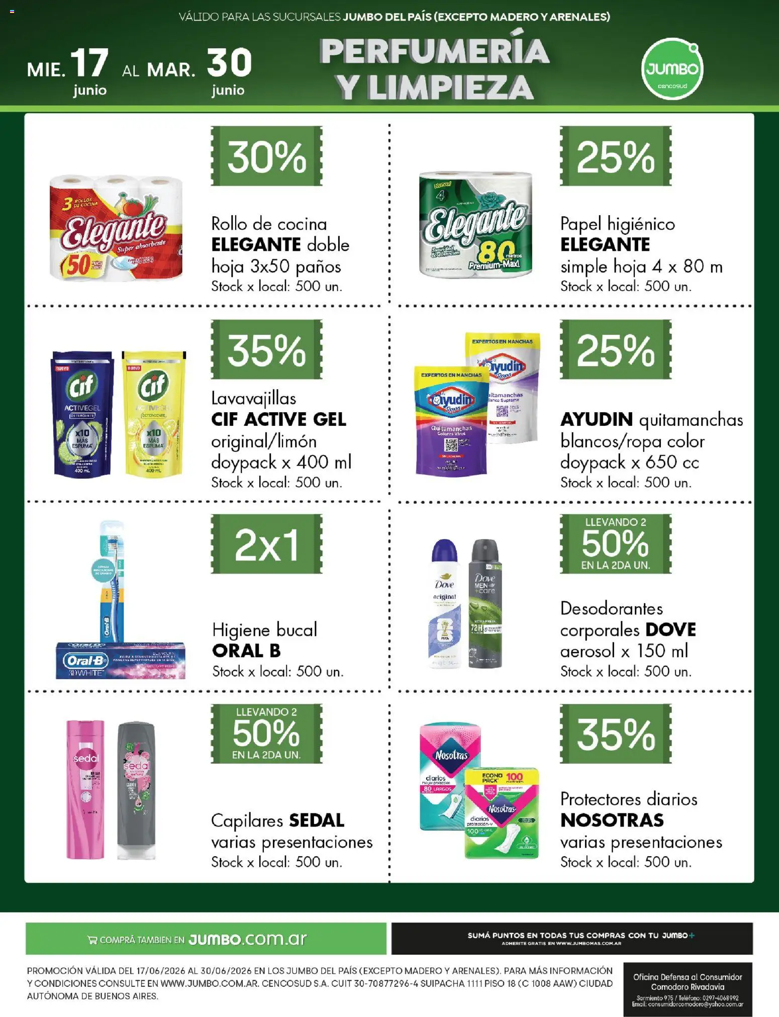 Jumbo - Especial Perfumería y Limpieza │ válido desde el 17.06.2026 | Página: 1 | Productos: Cocina, Lavavajillas, Espuma, Protectores diarios