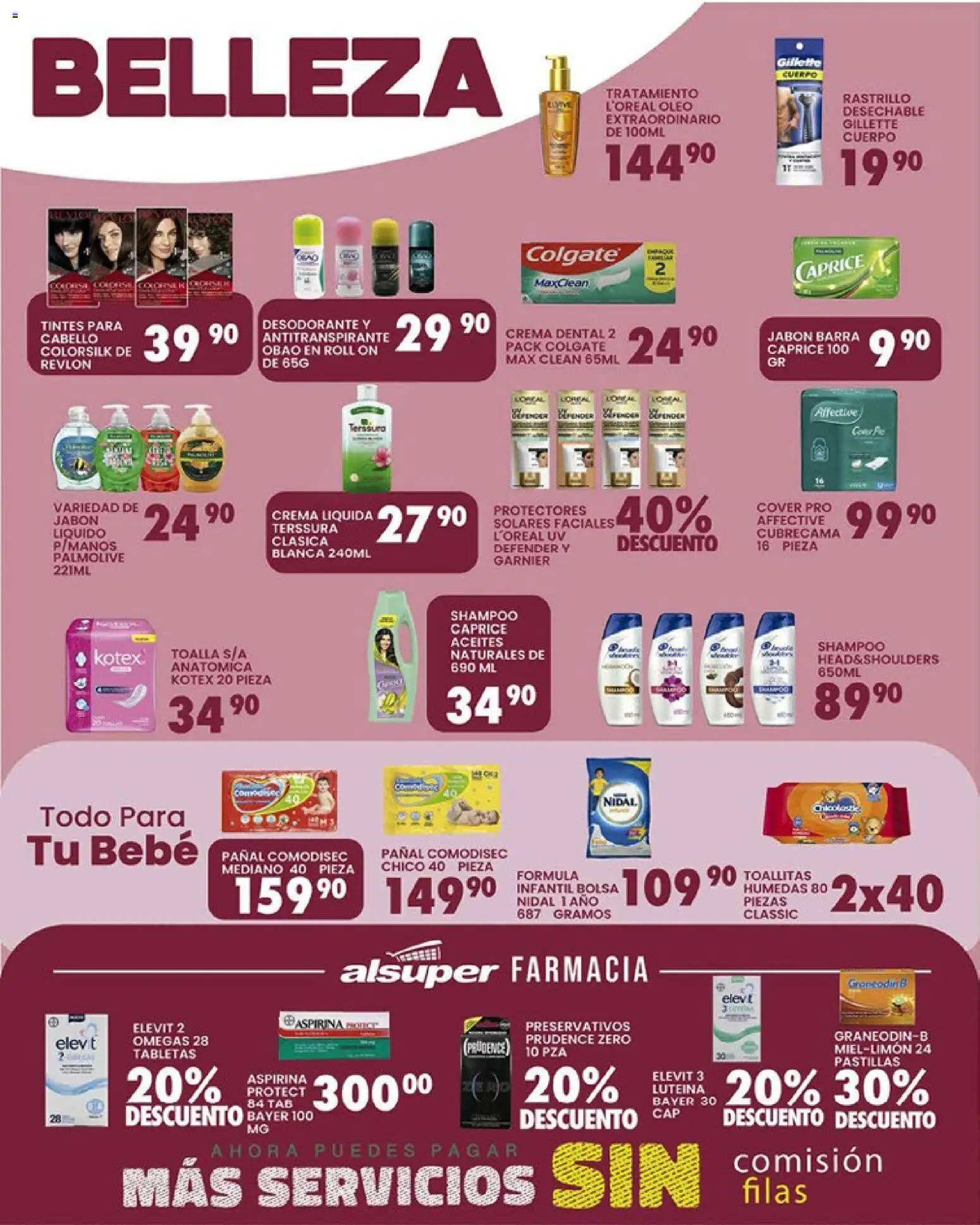 Nuevas ofertas de Alsuper válidas en toda la República Mexicana desde el 03/04/2026. ¡Encuentra las mejores ofertas en Alsuper folleto Saltillo! | Página: 4 | Productos: Bolsa, Toallitas húmedas, Preservativos, Toalla