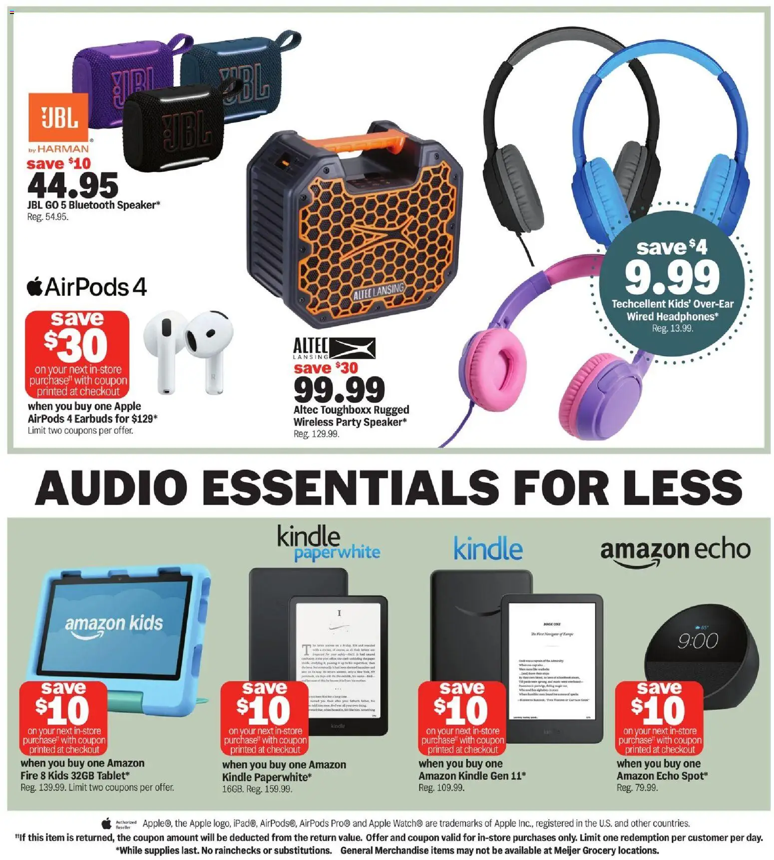 Meijer College Vibes Real Low Prices - valid from 08/05/2026 | Page: 2 | Products: Audio