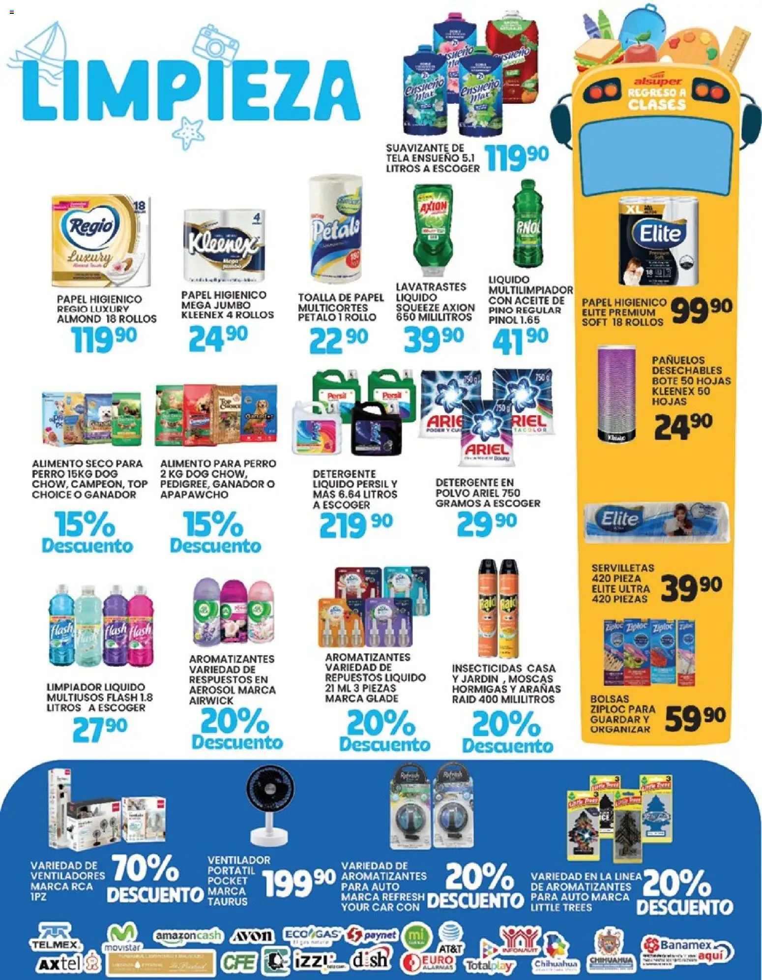 Nuevas ofertas de Alsuper válidas en toda la República Mexicana desde el 18/08/2026. ¡Encuentra las mejores ofertas en Alsuper folleto! | Página: 5 | Productos: Limpiador, Toalla, Papel higiénico, Polvo