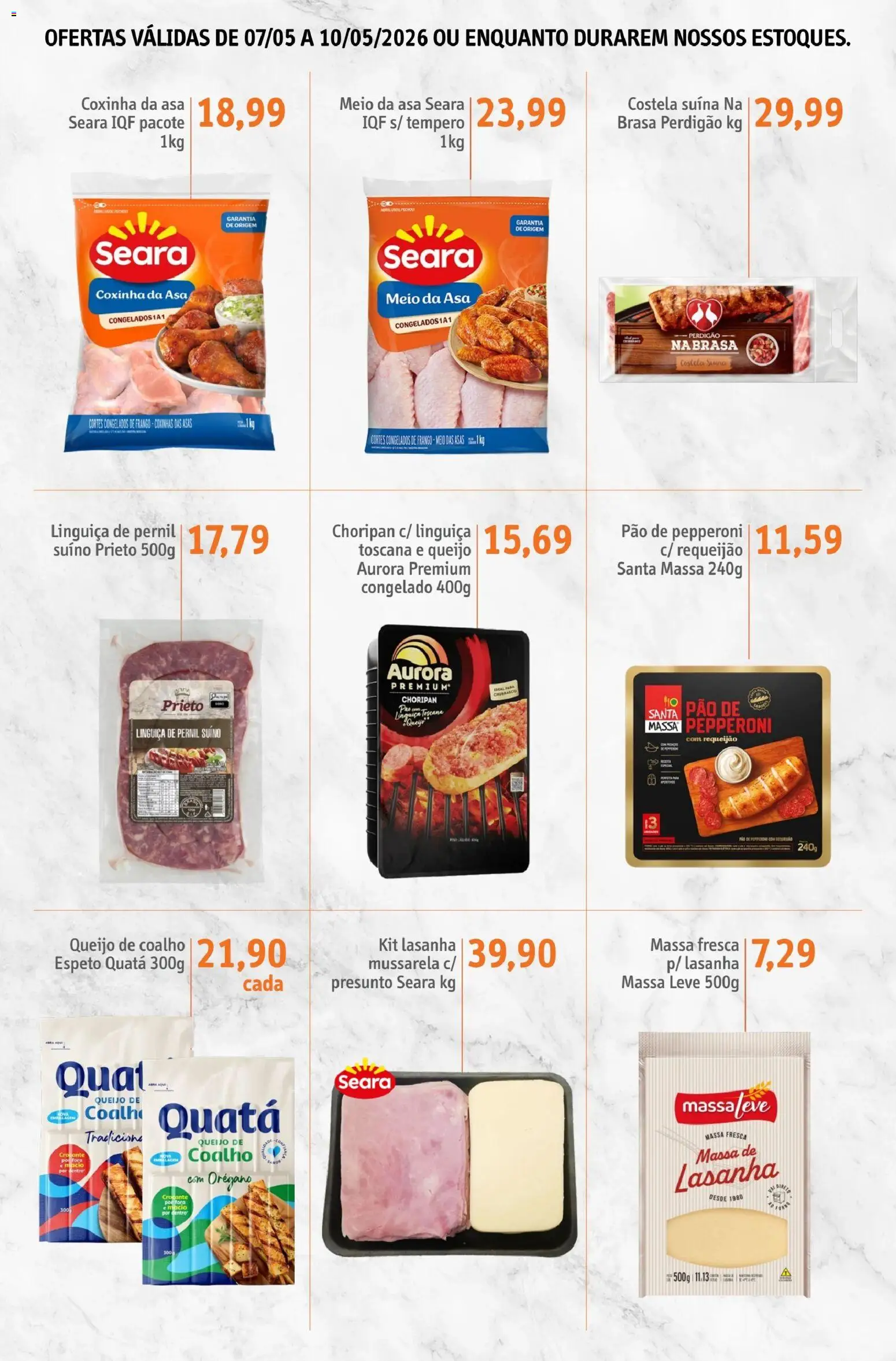 Sonda Folheto - válido de 07.05.2026 | Página: 2 | Produtos: Pão, Massa, Frango, Mussarela